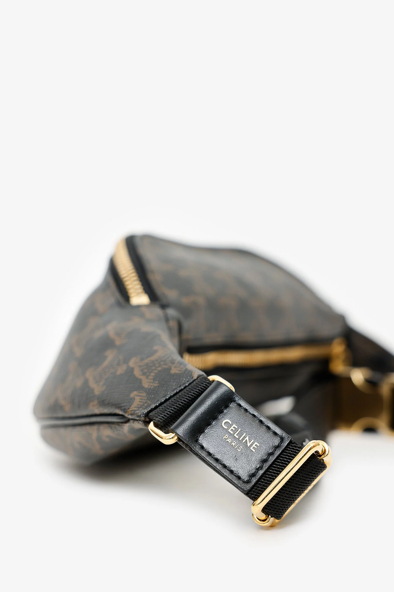 Celine Brown Triomphe Canvas Belt Bag - Image 5