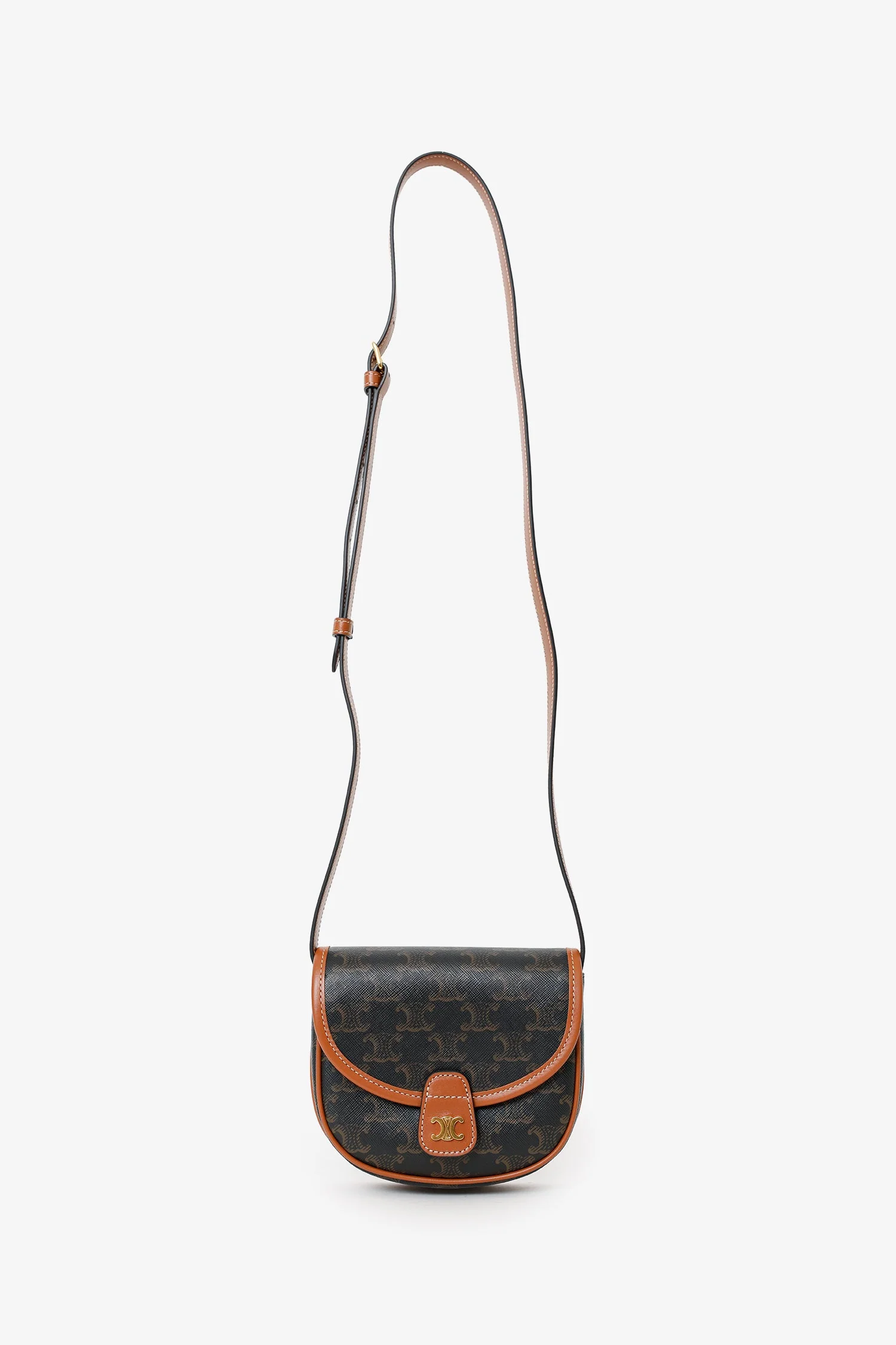 Celine Brown Triomphe Mini Besace - Image 6