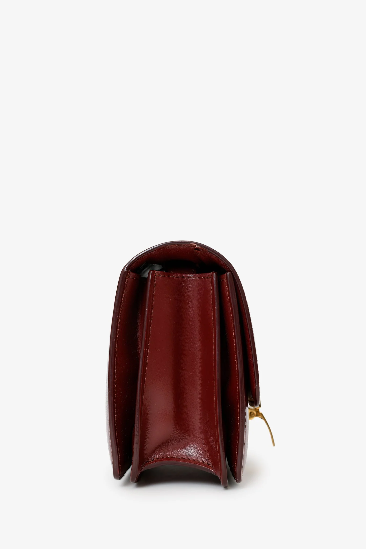Celine Burgundy Leather Small Box Bag - Image 2
