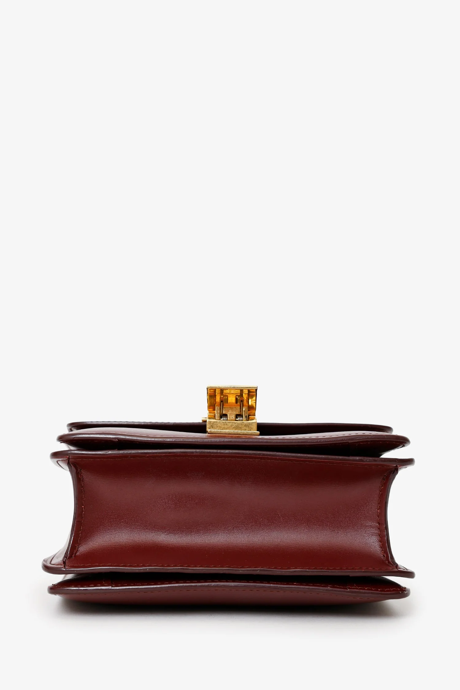 Celine Burgundy Leather Small Box Bag - Image 5