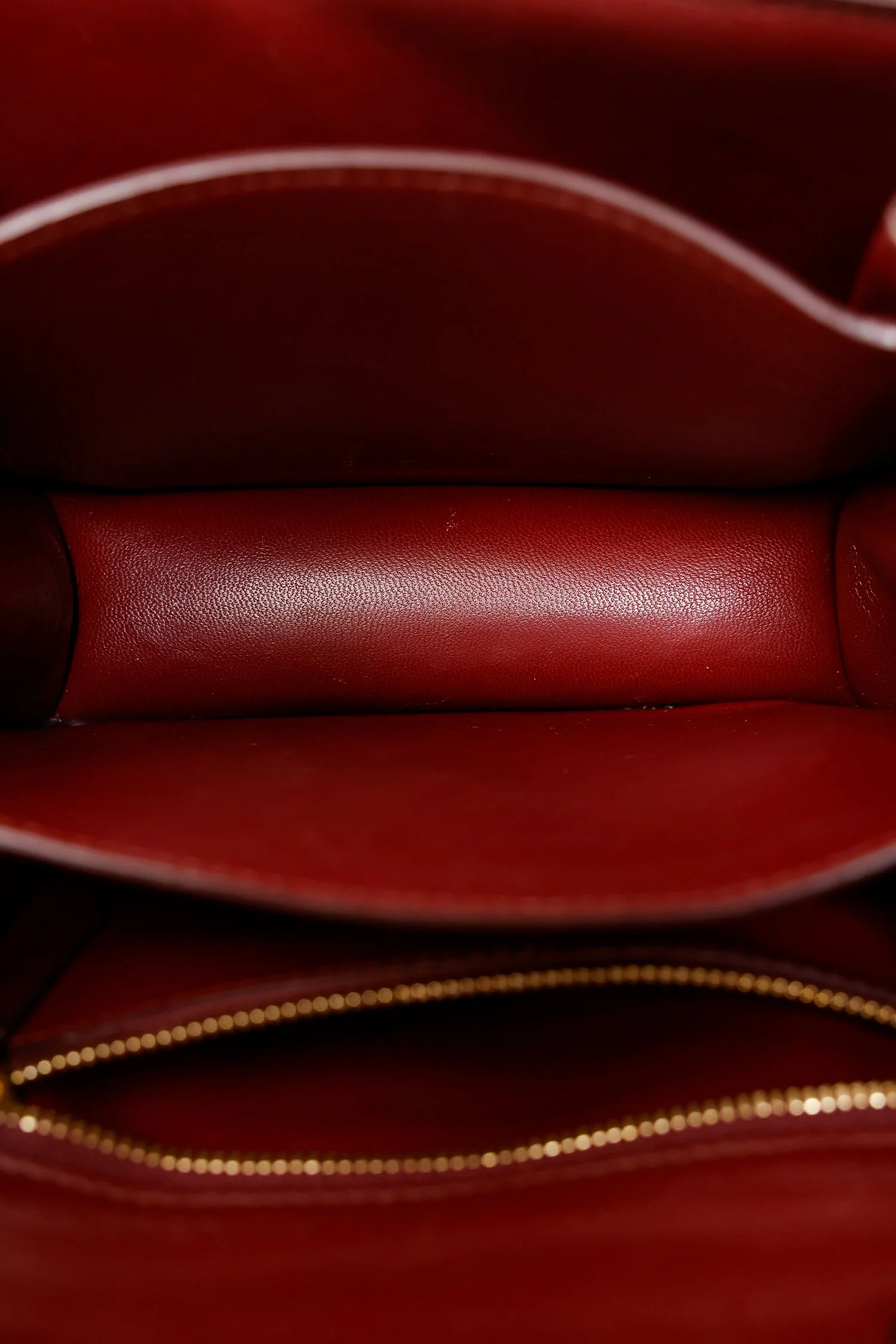 Celine Burgundy Leather Small Box Bag - Image 7