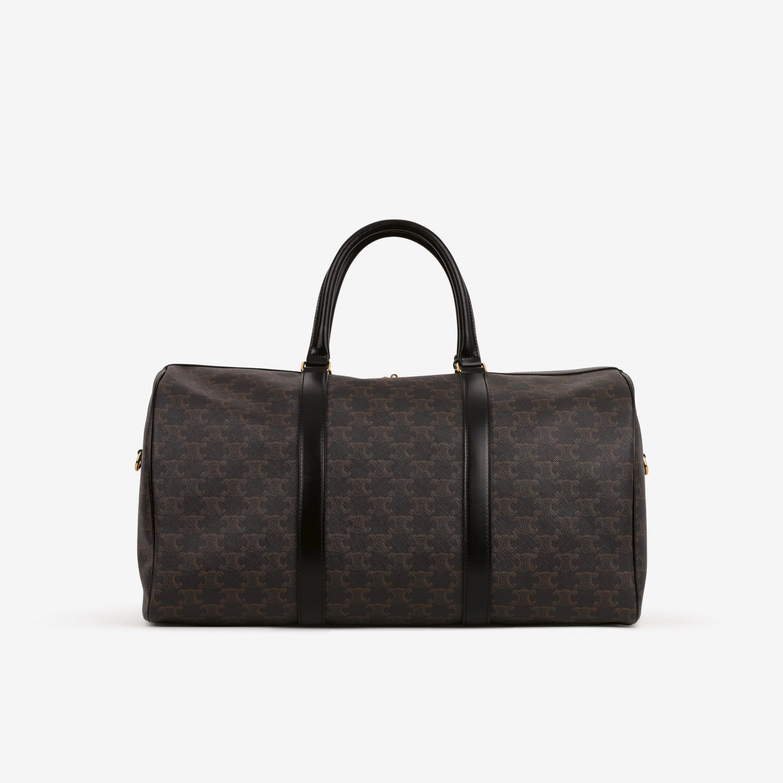 Celine Boston Travel Bag - Triomphe Canvas / Calfskin | Gold Hardware - Image 5