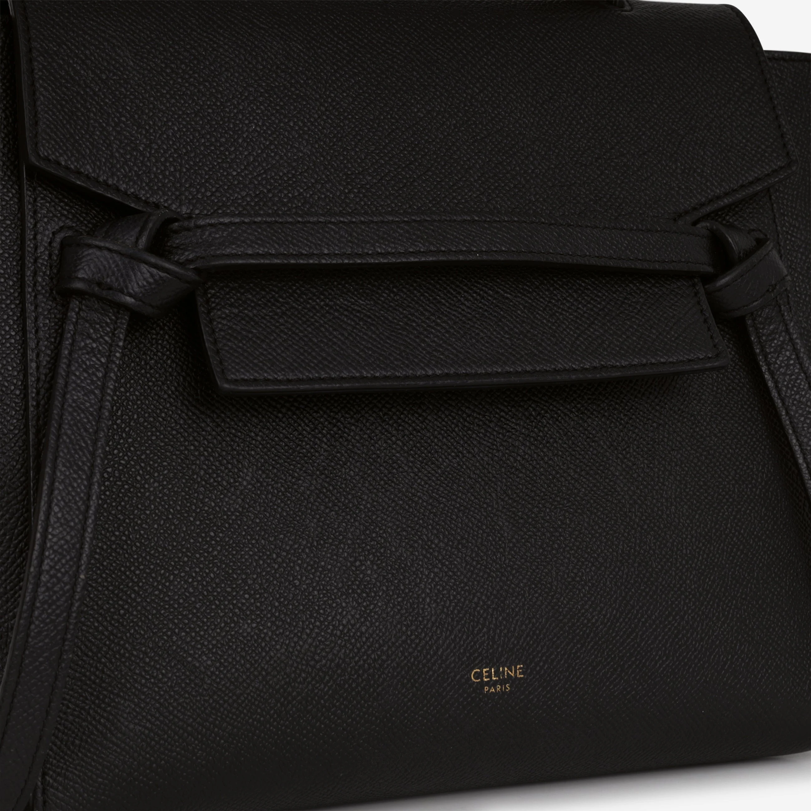 Celine Micro Belt Bag - Black Grained Calfskin | Gold Hardware - Image 10