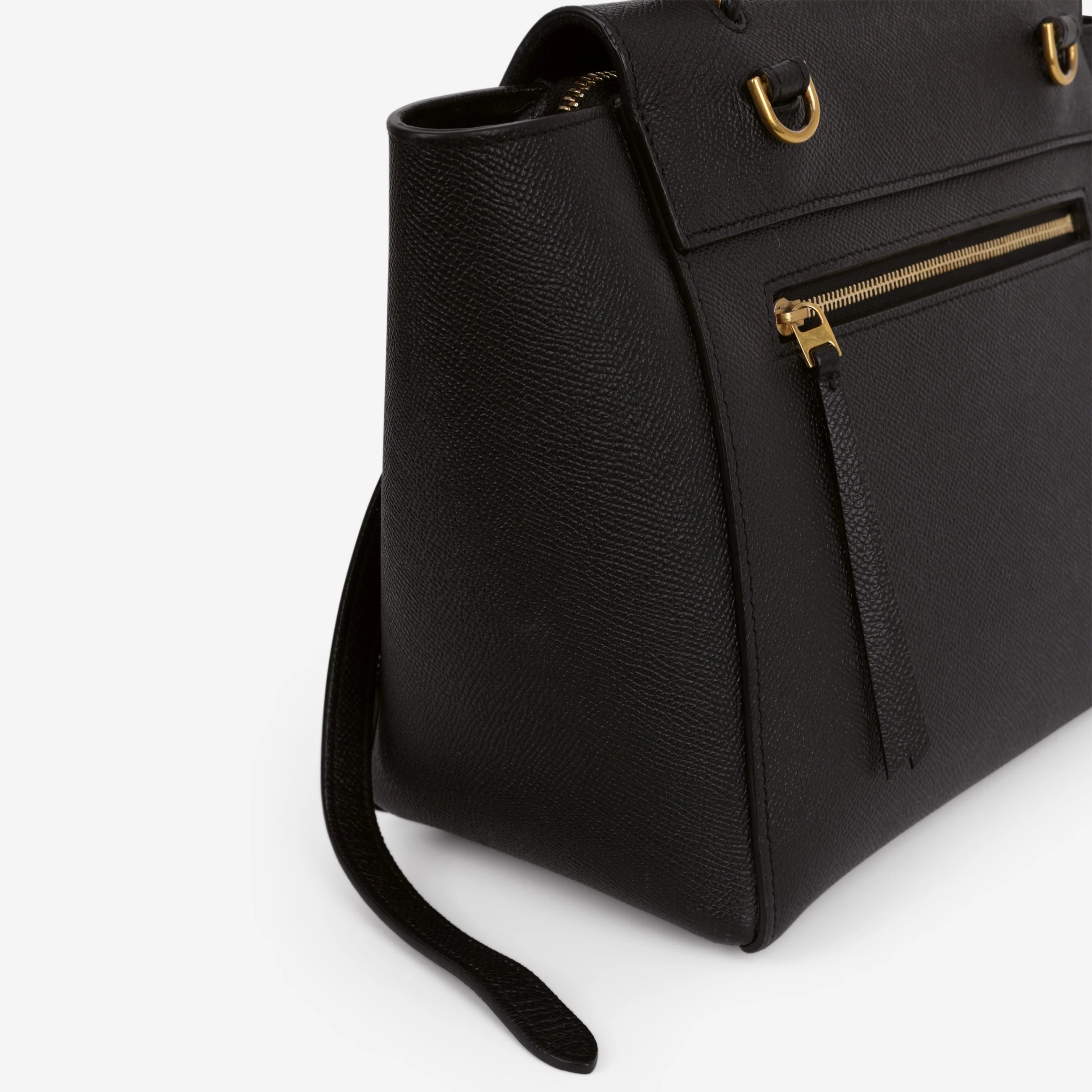 Celine Micro Belt Bag - Black Grained Calfskin | Gold Hardware - Image 9