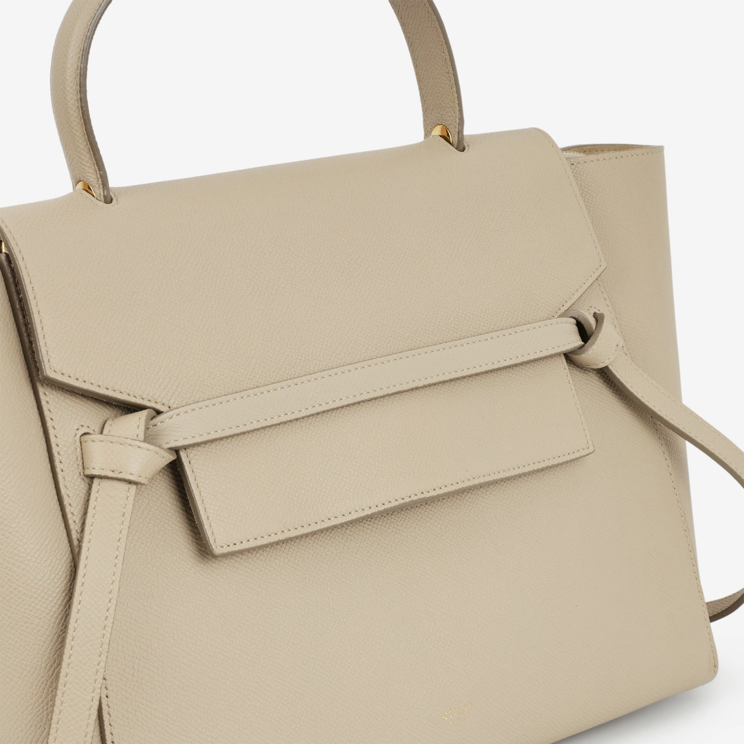 Celine Mini Belt Bag - Beige Grained Leather | Gold Hardware - Image 6