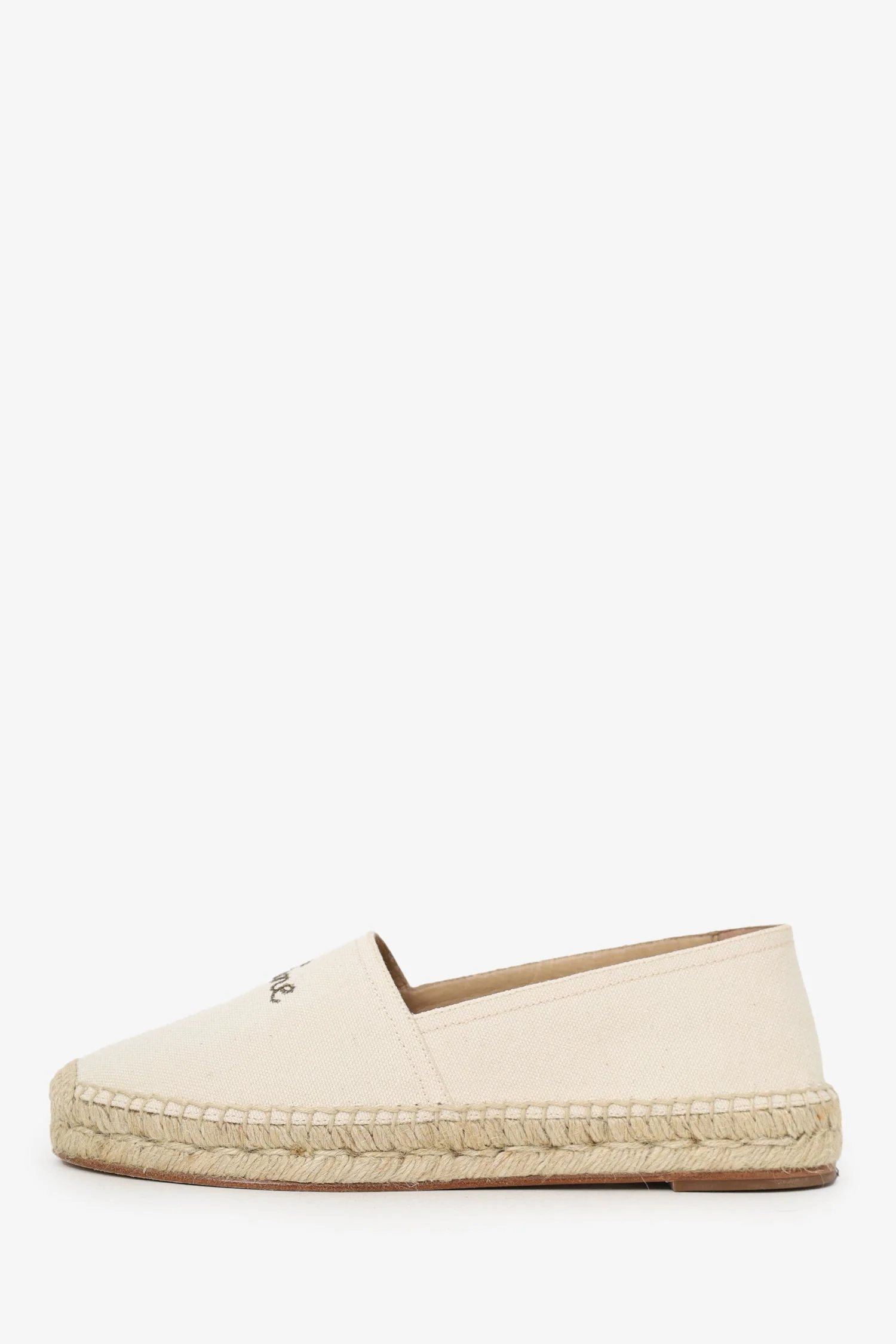 Celine Cream Logo Espadrilles Size 38 - Image 5