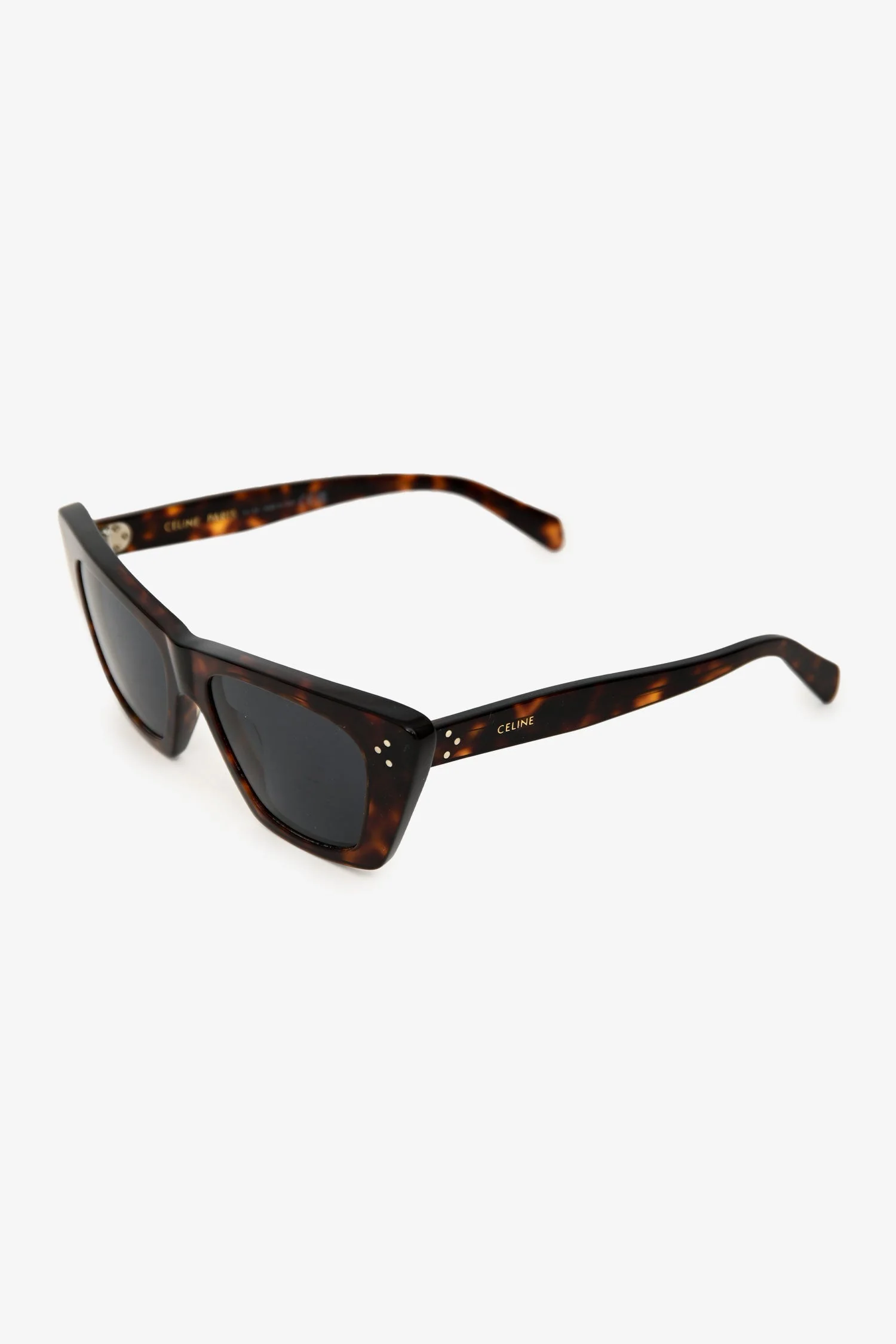 Celine Dark Brown Tortoise Acetate Cat Eye Sunglasses - Image 2