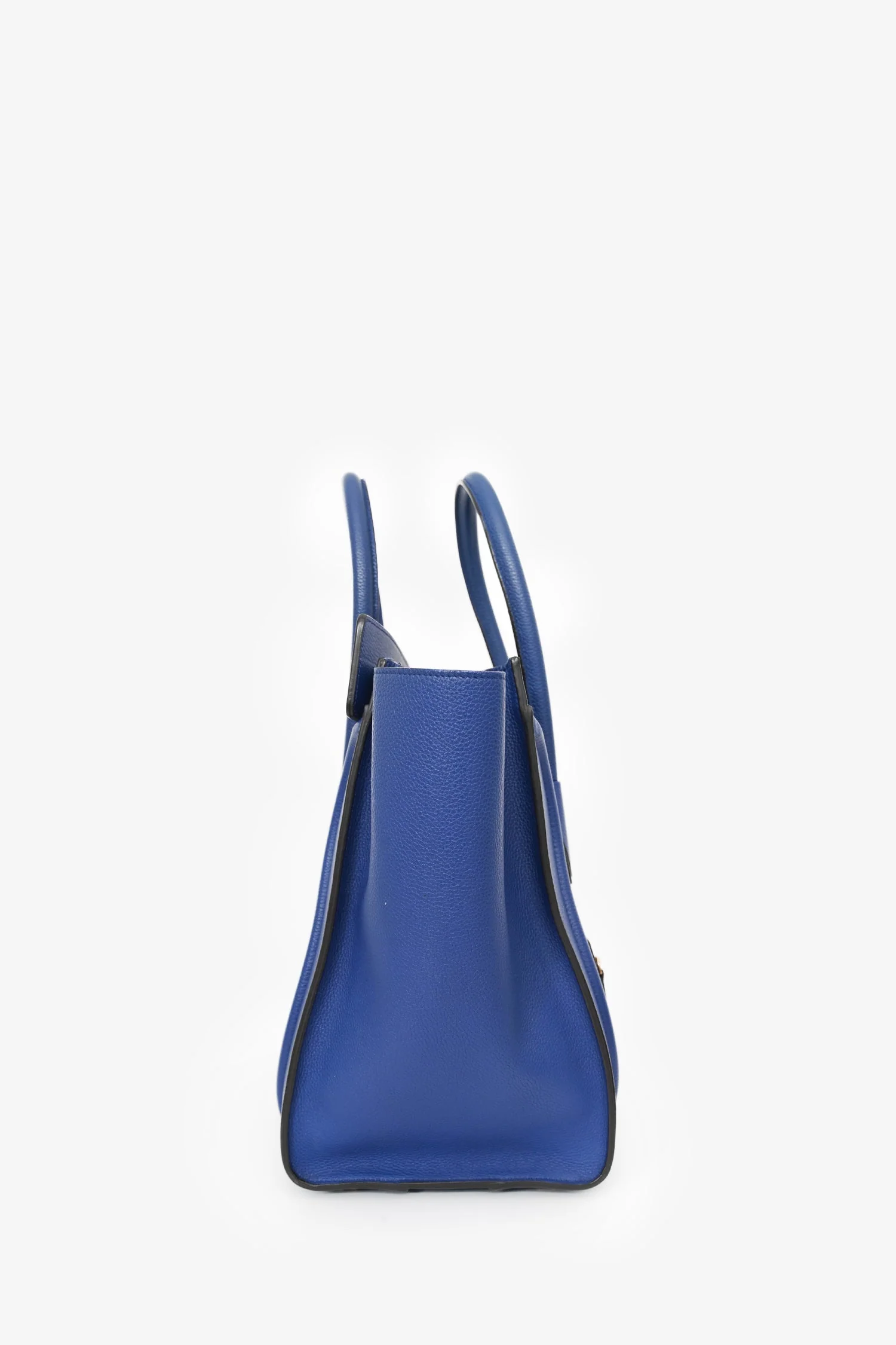 Celine Electric Blue Grained Leather Mini Luggage Tote - Image 3