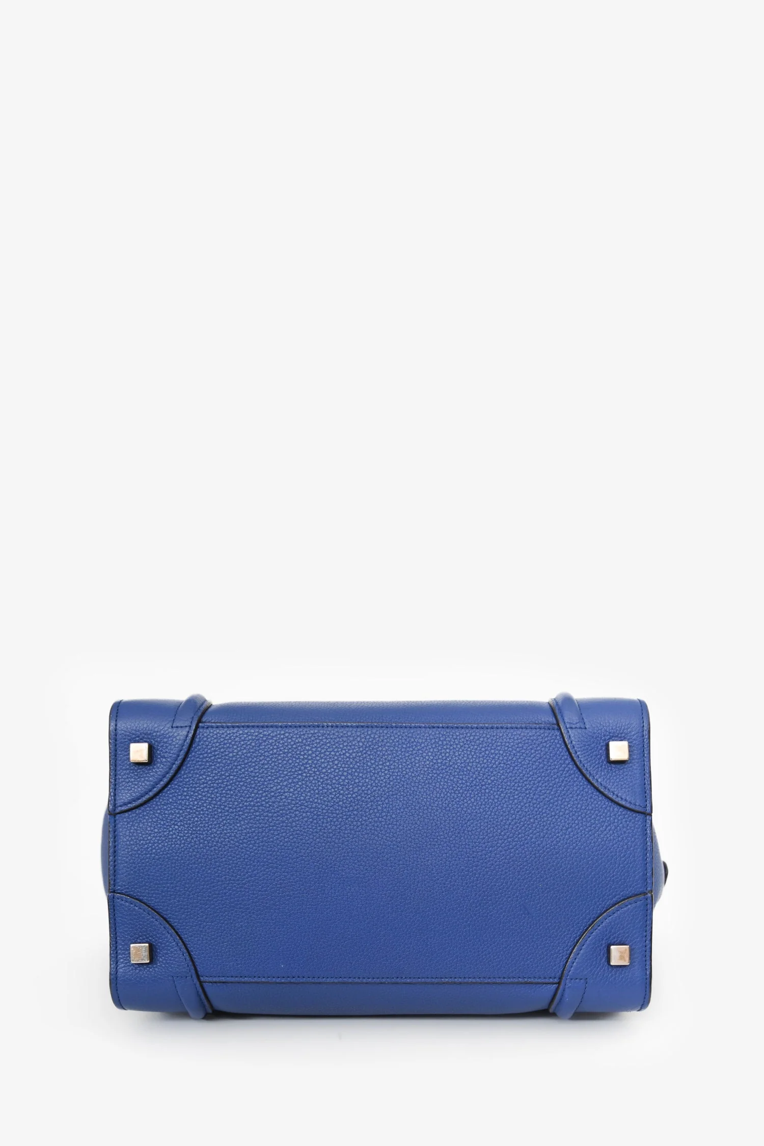 Celine Electric Blue Grained Leather Mini Luggage Tote - Image 5