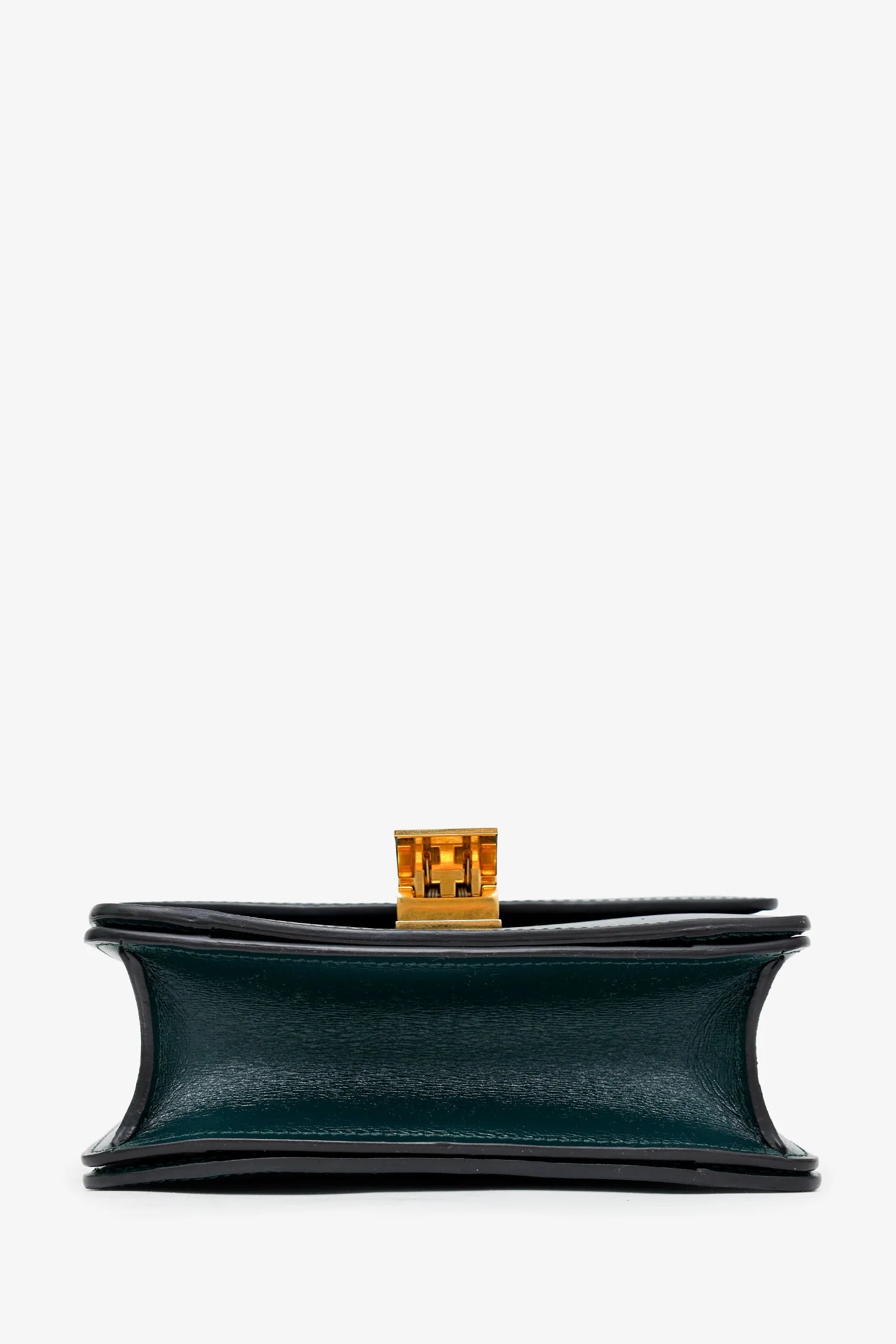 Celine Green Leather Small Box Crossbody Bag - Image 5
