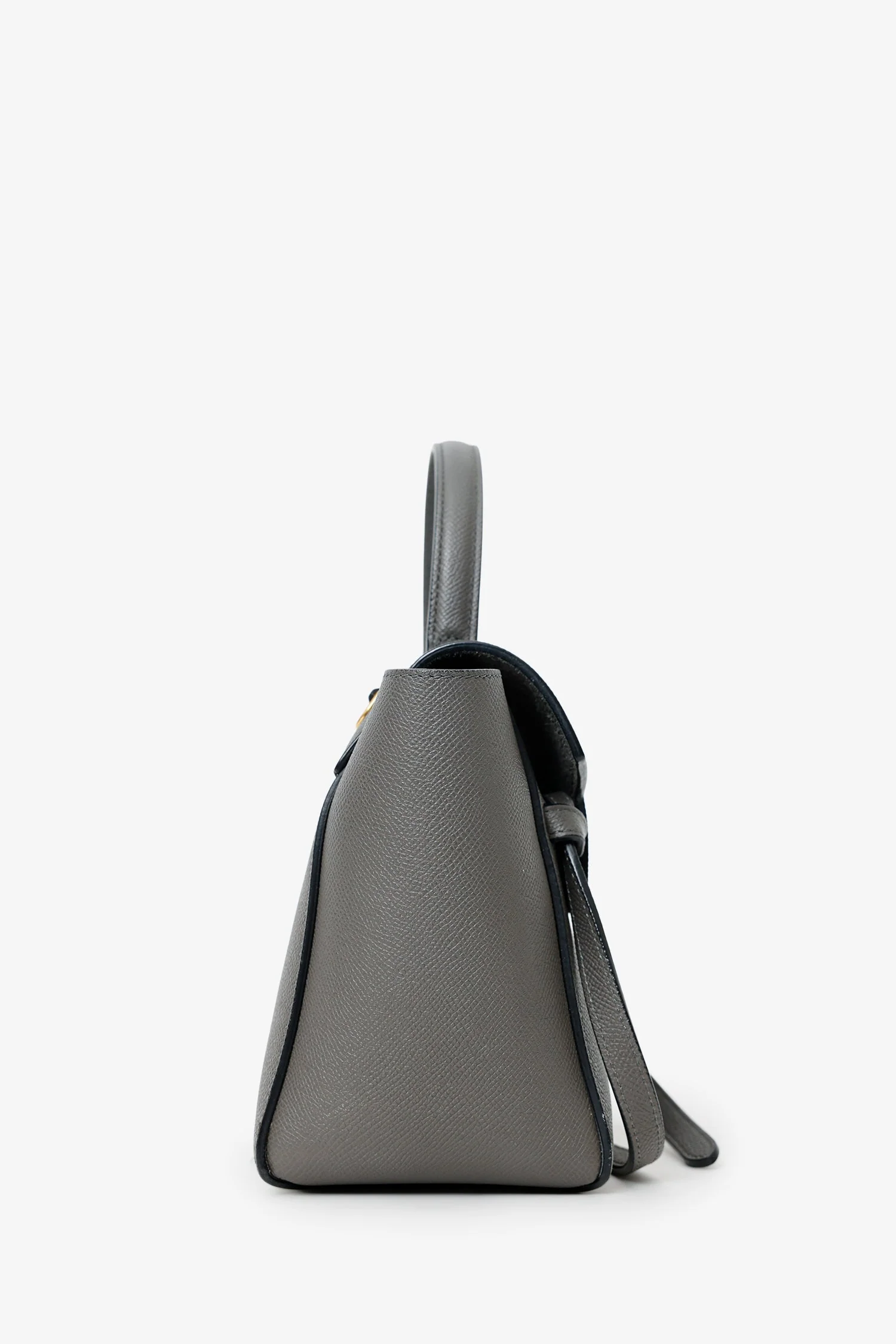 Celine Grey Grained Leather Nano Belt Bag With Strap - Image 3