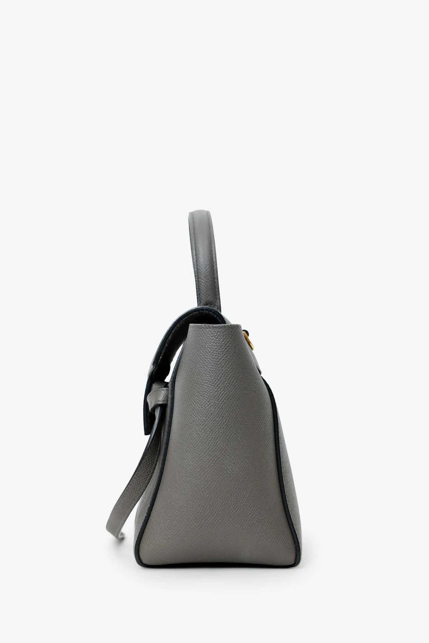 Celine Grey Grained Leather Nano Belt Bag With Strap - Image 4