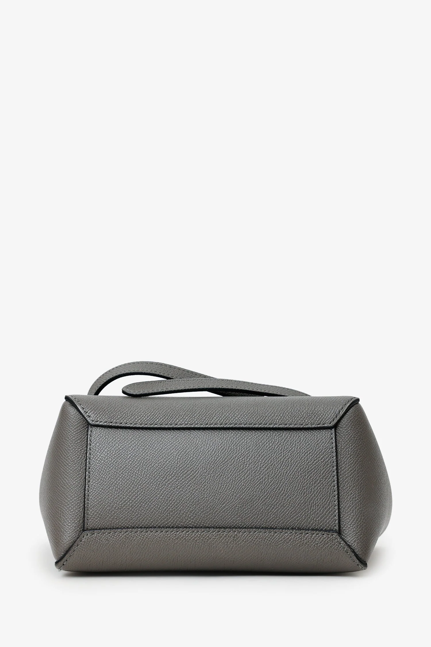 Celine Grey Grained Leather Nano Belt Bag With Strap - Image 5