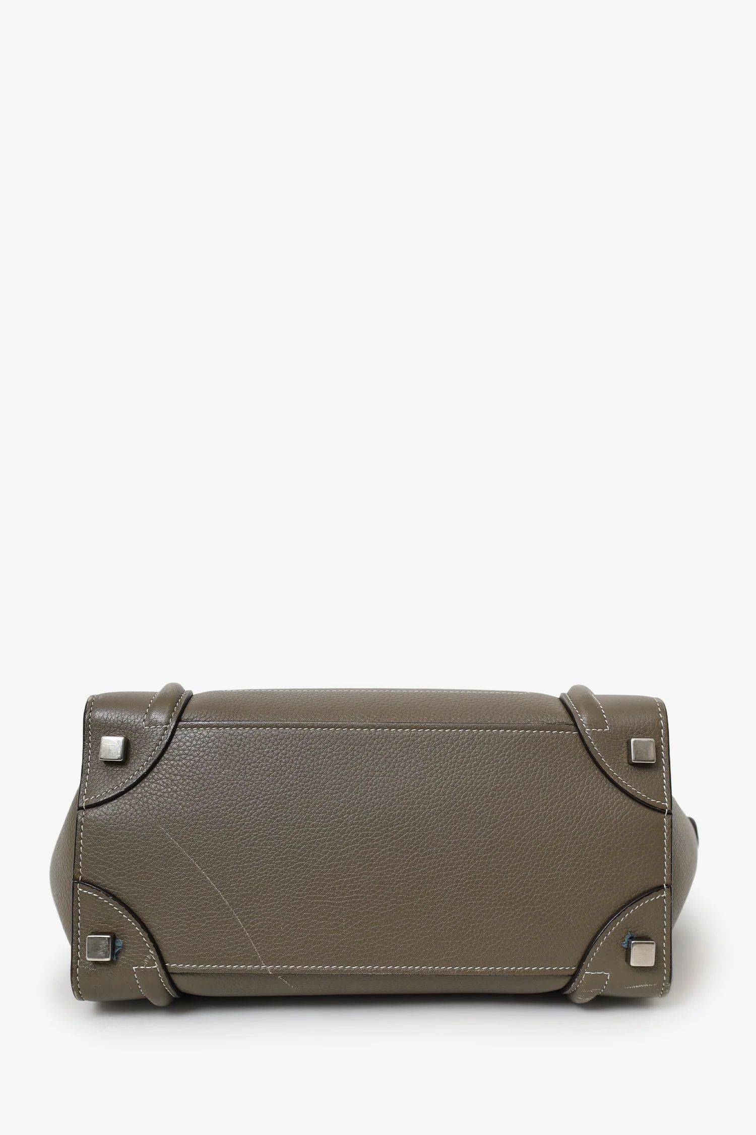 Celine Grey Leather Micro Luggage Tote - Image 5