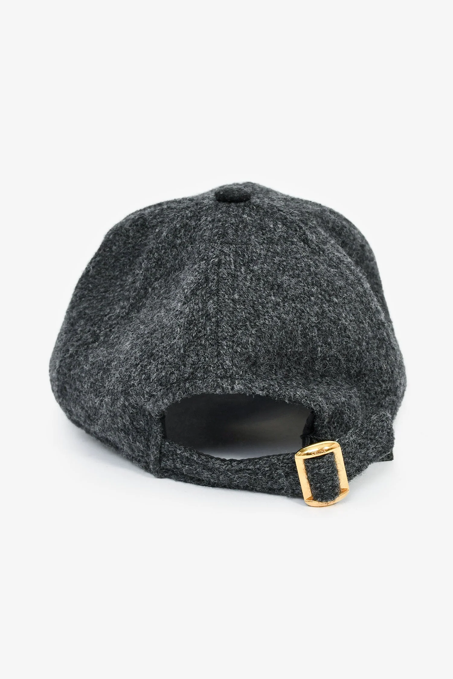 Celine Grey Wool 'Triomphe' Baseball Cap Size L - Image 3