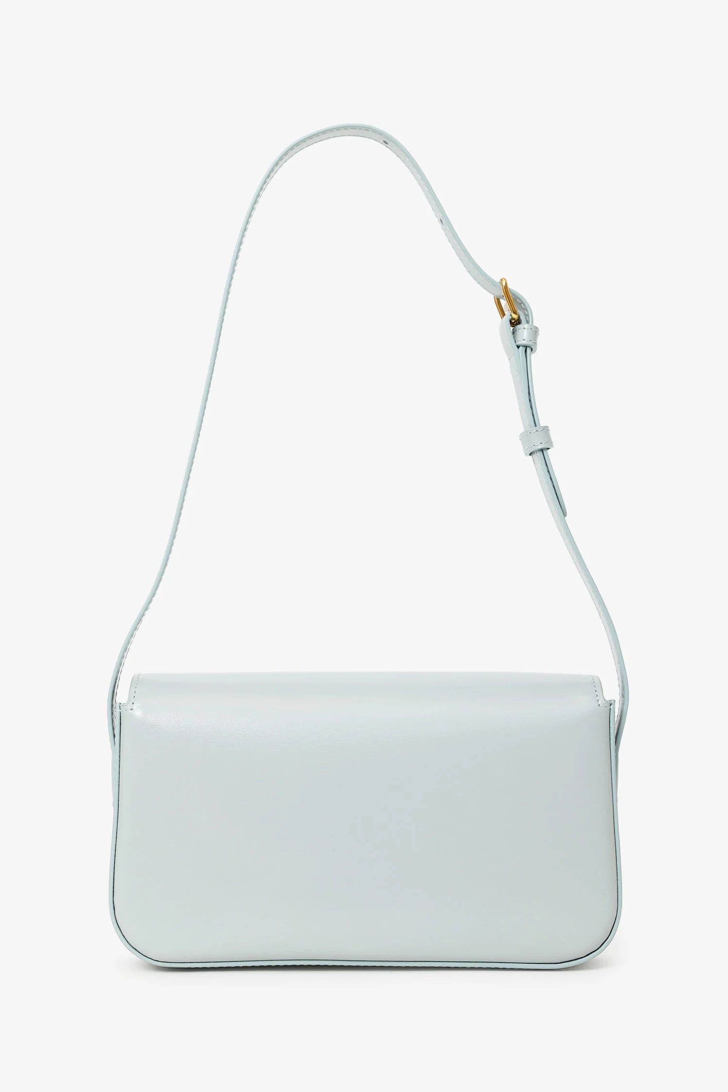 Celine Light Blue Shiny Calfskin Claude Shoulder Bag - Image 2