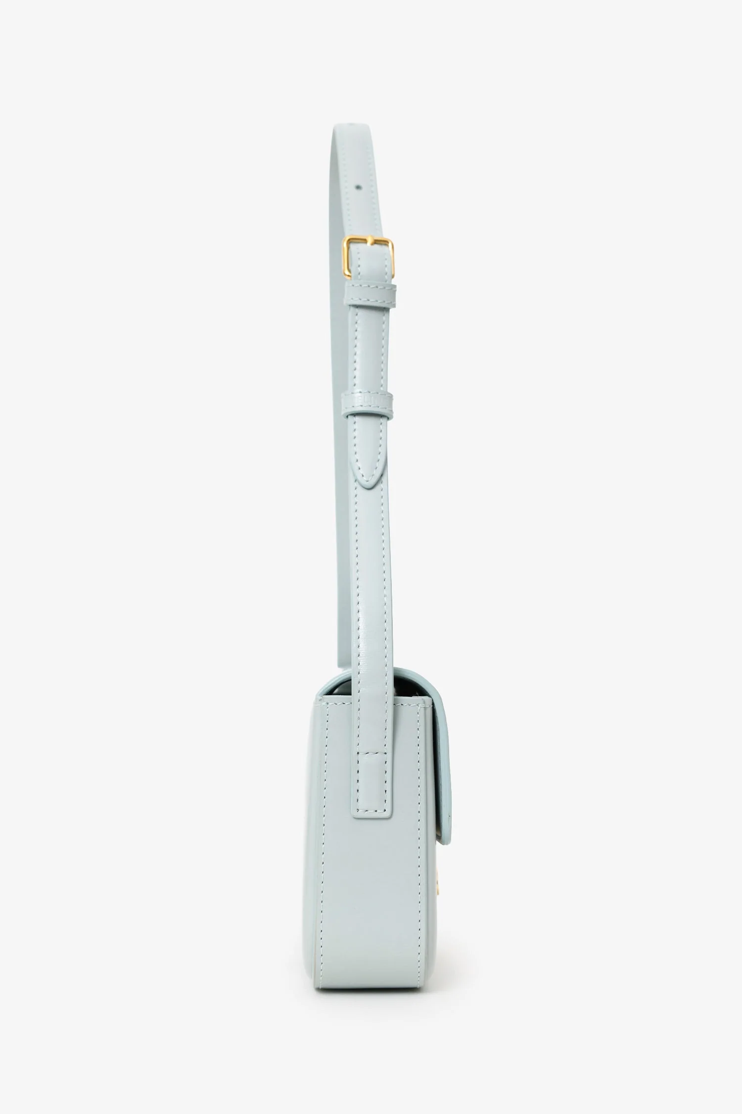 Celine Light Blue Shiny Calfskin Claude Shoulder Bag - Image 3