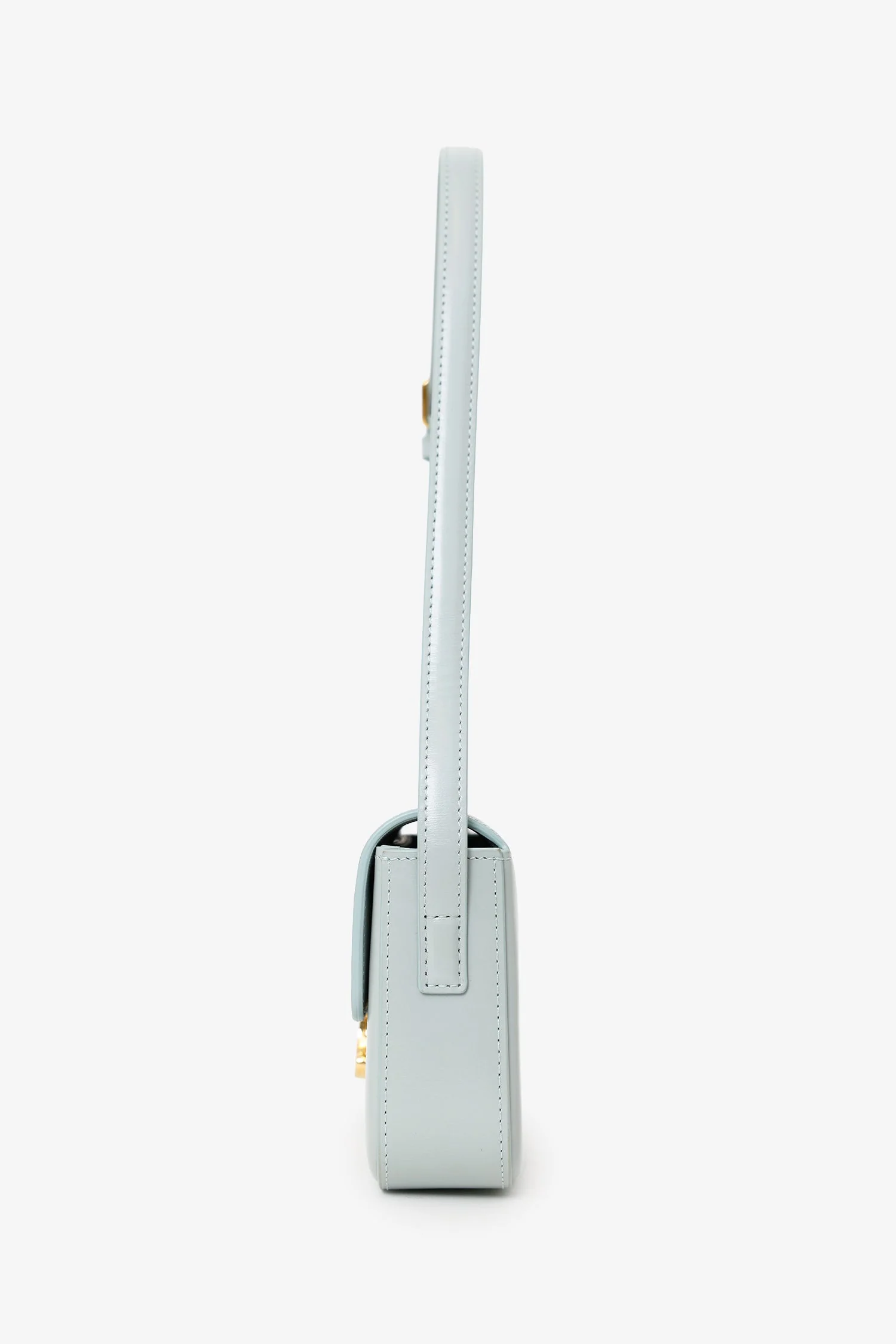 Celine Light Blue Shiny Calfskin Claude Shoulder Bag - Image 4
