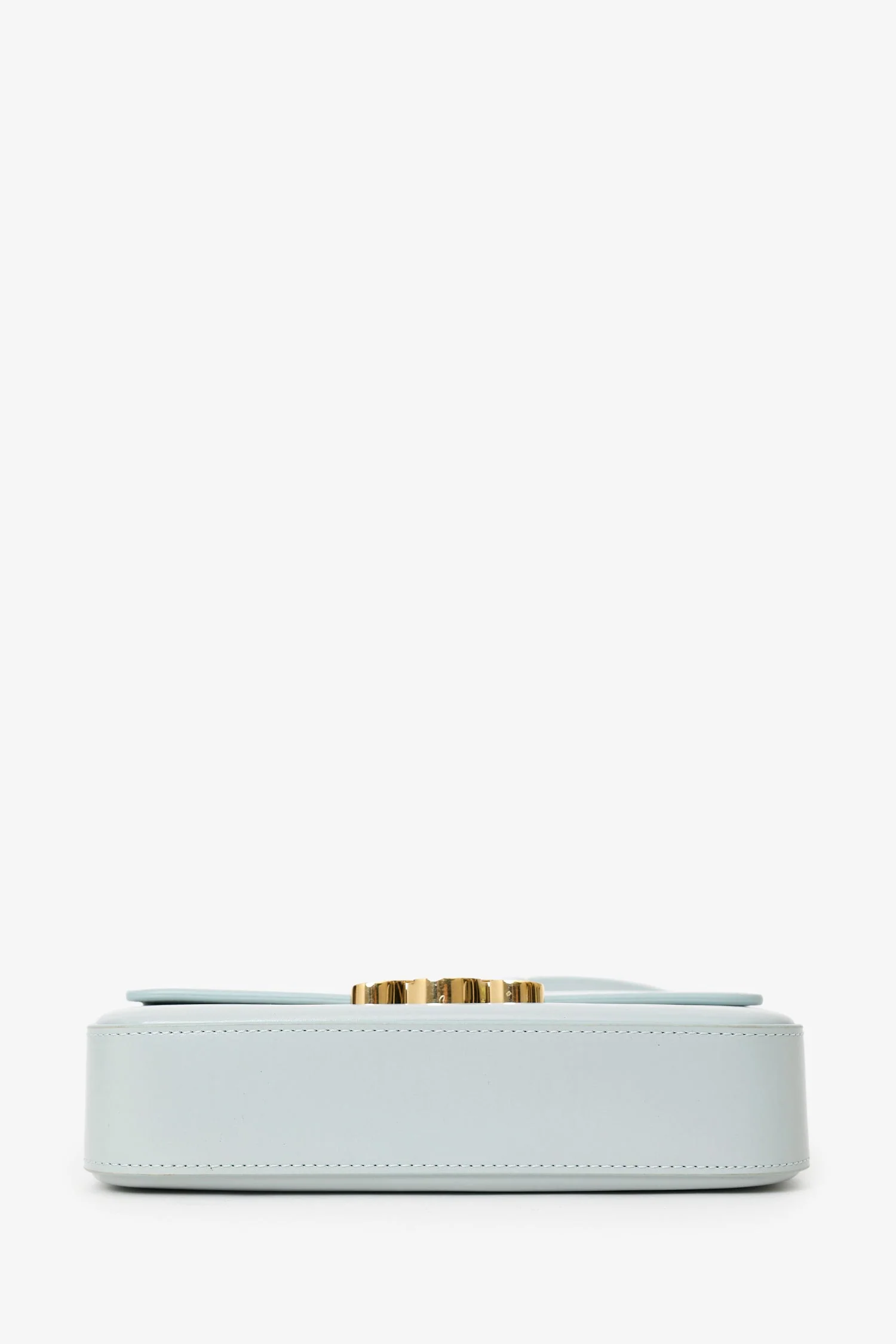 Celine Light Blue Shiny Calfskin Claude Shoulder Bag - Image 5