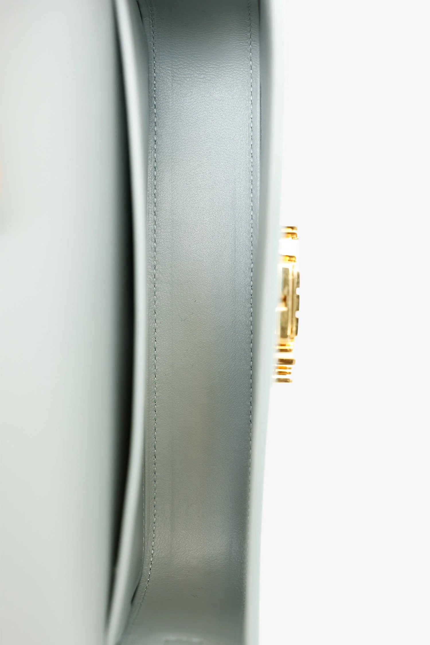 Celine Light Blue Shiny Calfskin Claude Shoulder Bag - Image 6