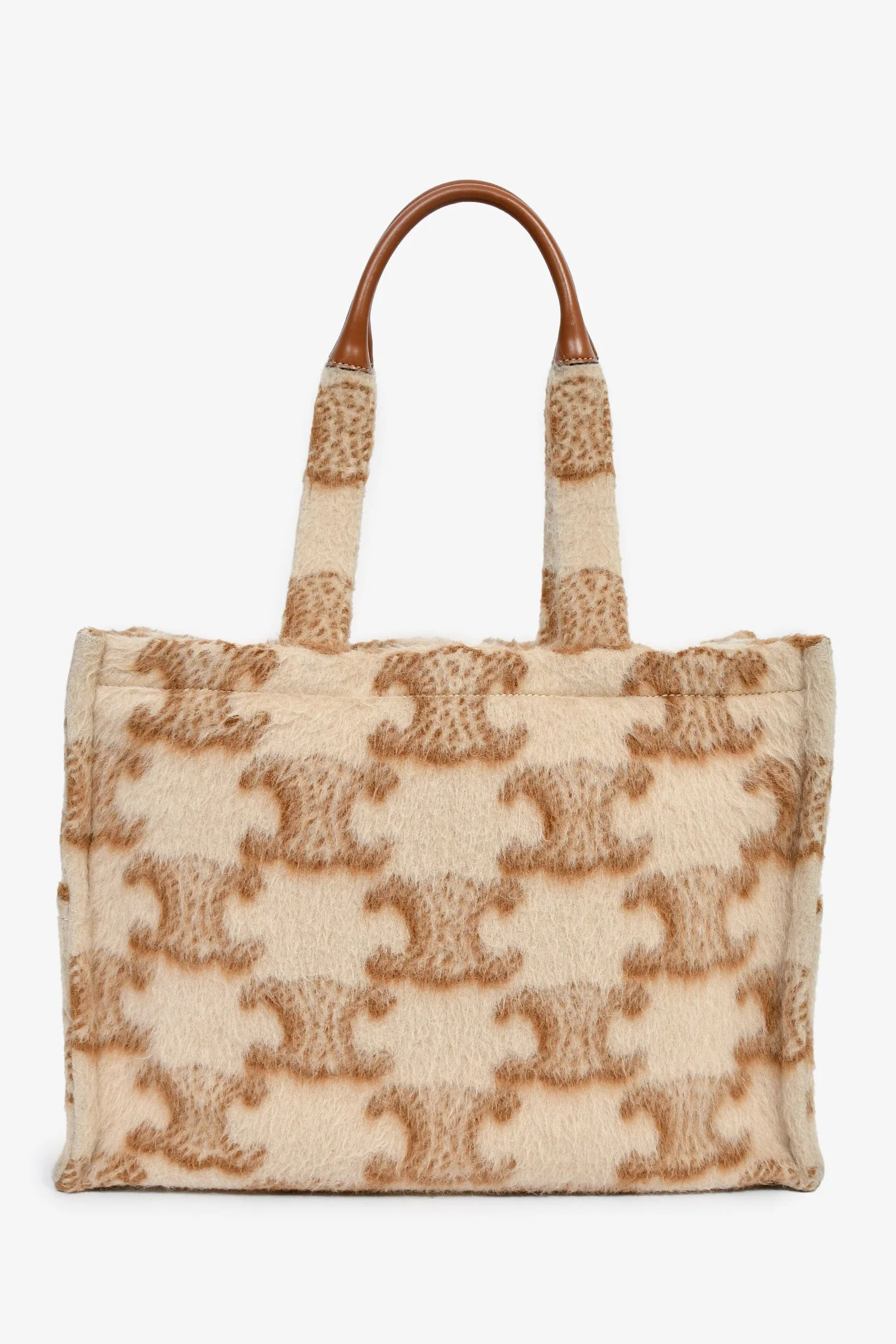Celine Mohair Triomphe Cabas Thais Tote Bag - Image 2