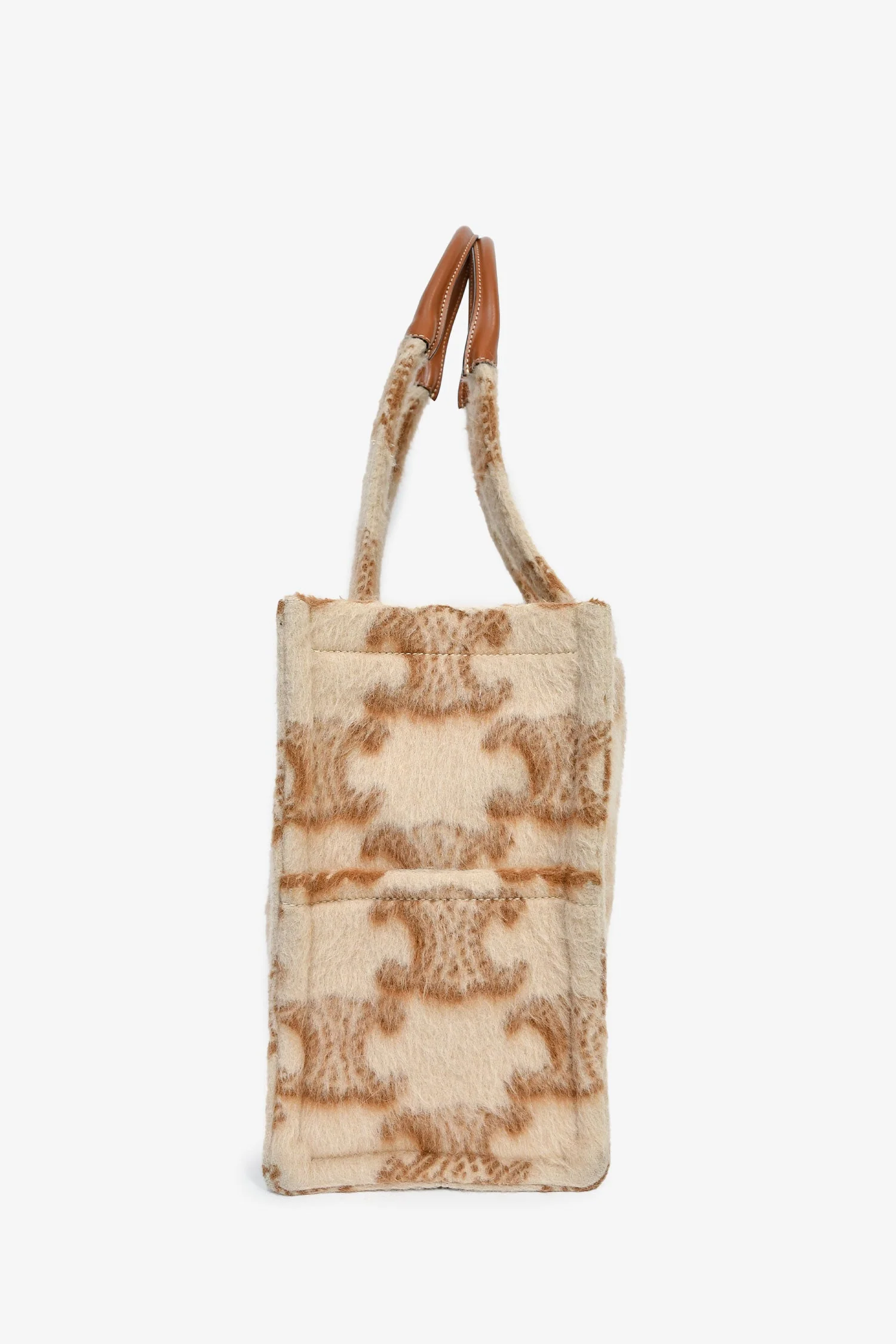 Celine Mohair Triomphe Cabas Thais Tote Bag - Image 4