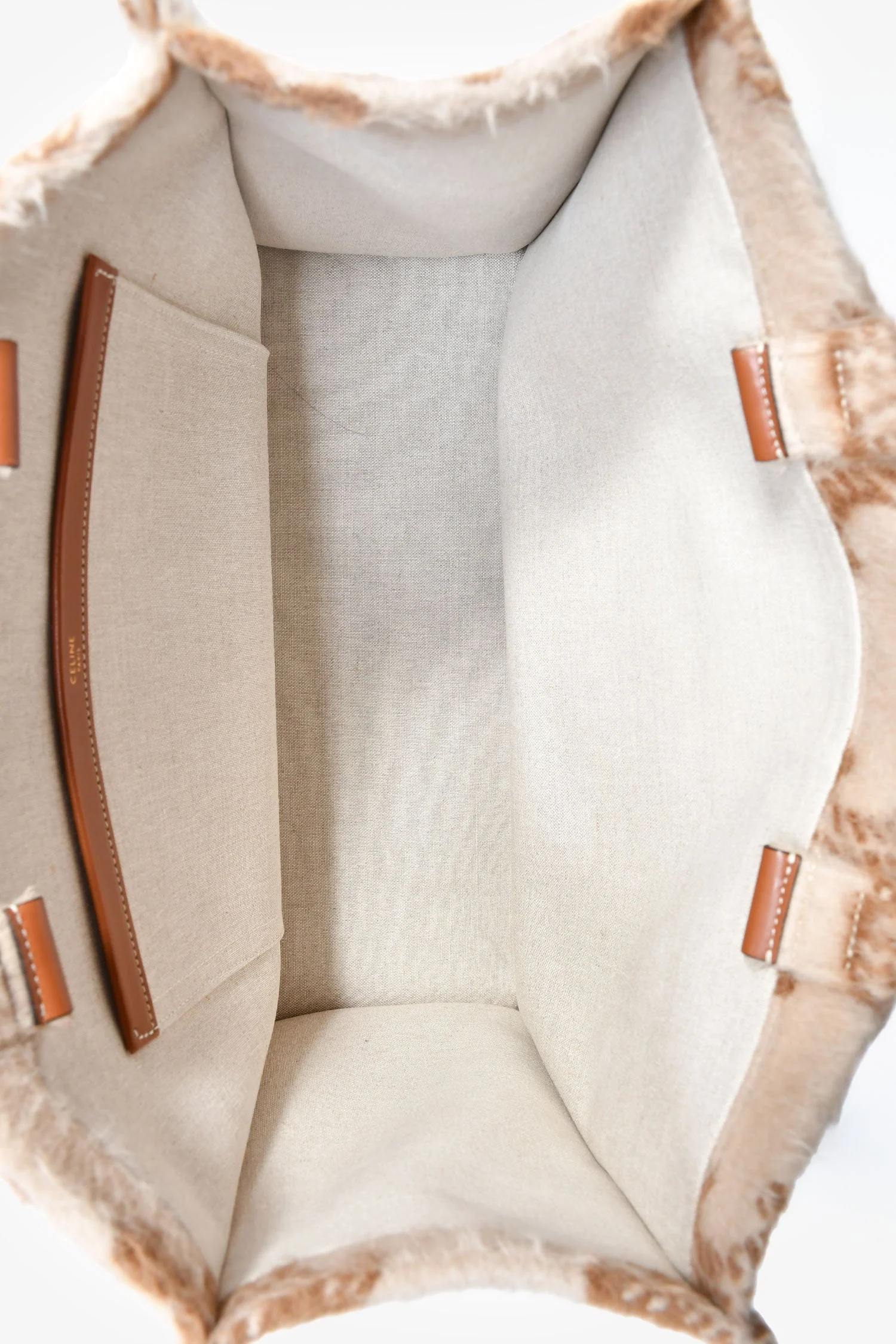 Celine Mohair Triomphe Cabas Thais Tote Bag - Image 6