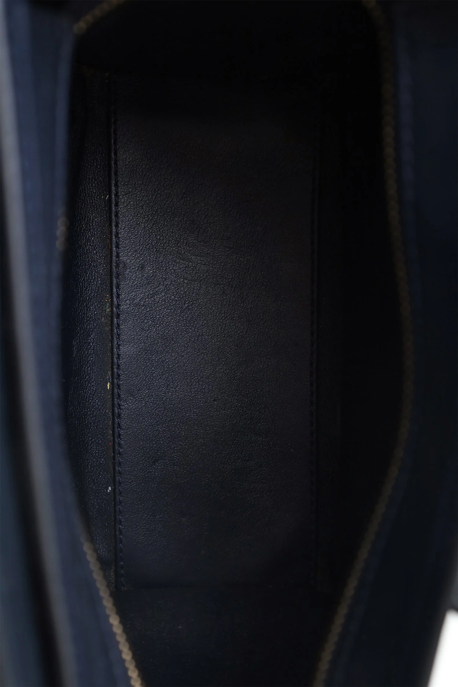 Celine Navy/Green Leather Nano Luggage Bag With Strap - Image 7
