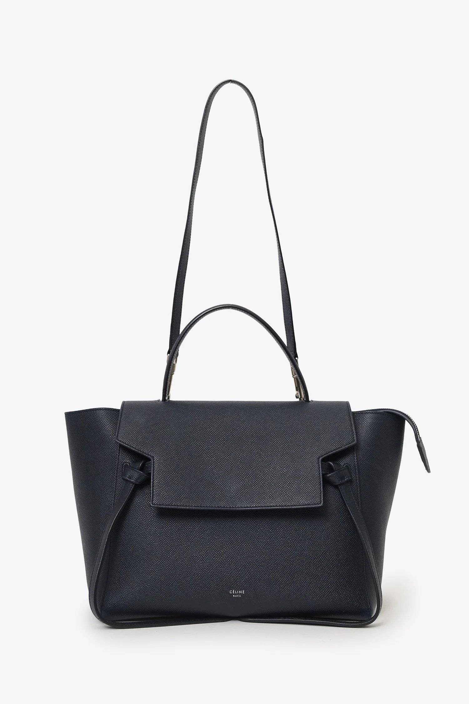 Celine Navy Leather Belt Bag With Strap - Image 6