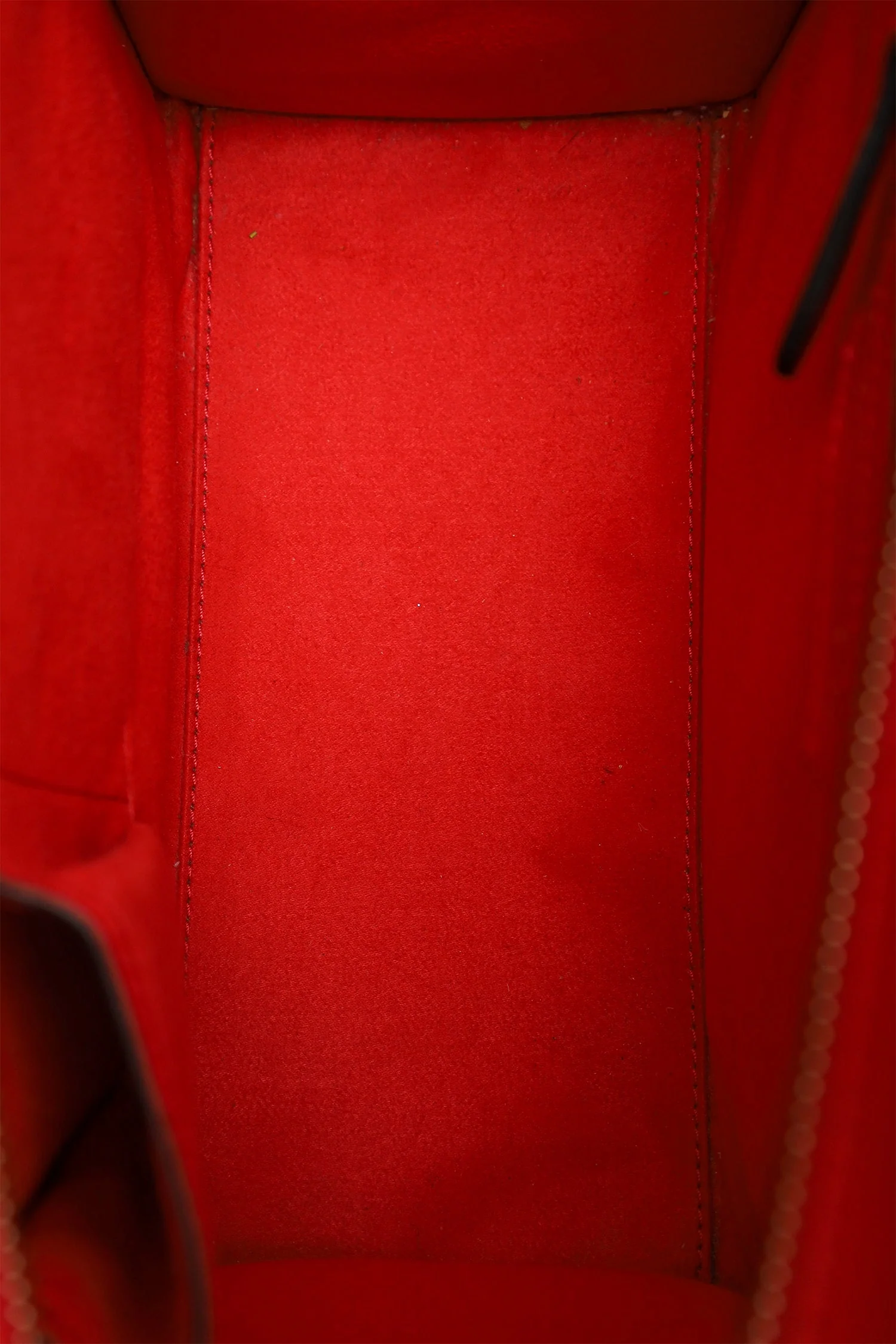 Celine Red Grained Calfskin Micro Luggage Tote - Image 6