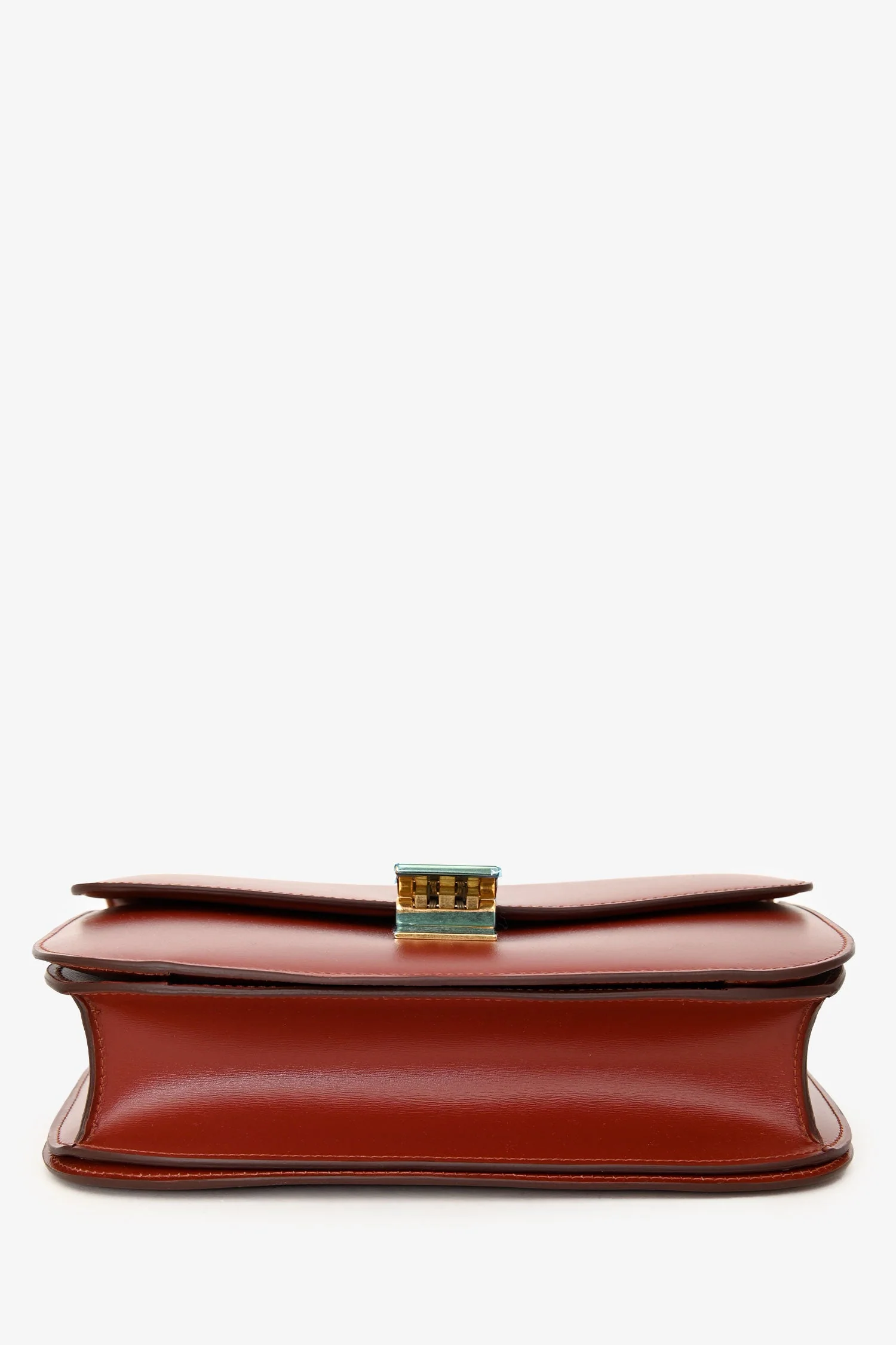 Celine Red Leather Medium 'Box' Crossbody Bag - Image 6