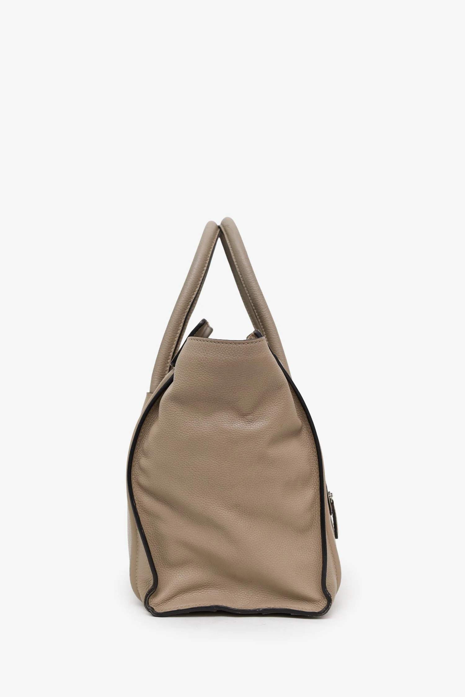 Celine Taupe Grained Leather Mini Luggage Tote - Image 3