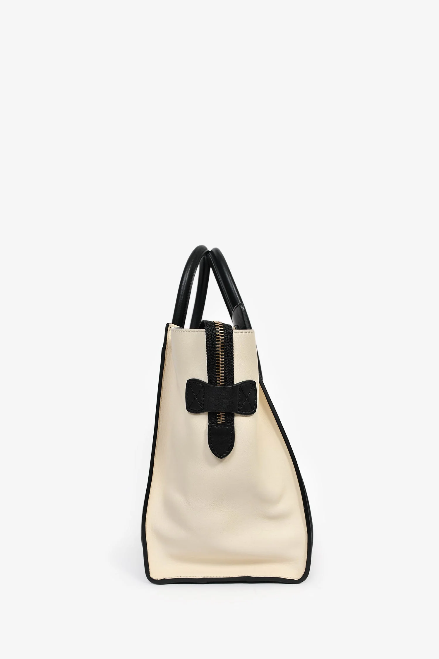 Celine Taupe Tri-Coloured Small Luggage Tote - Image 4