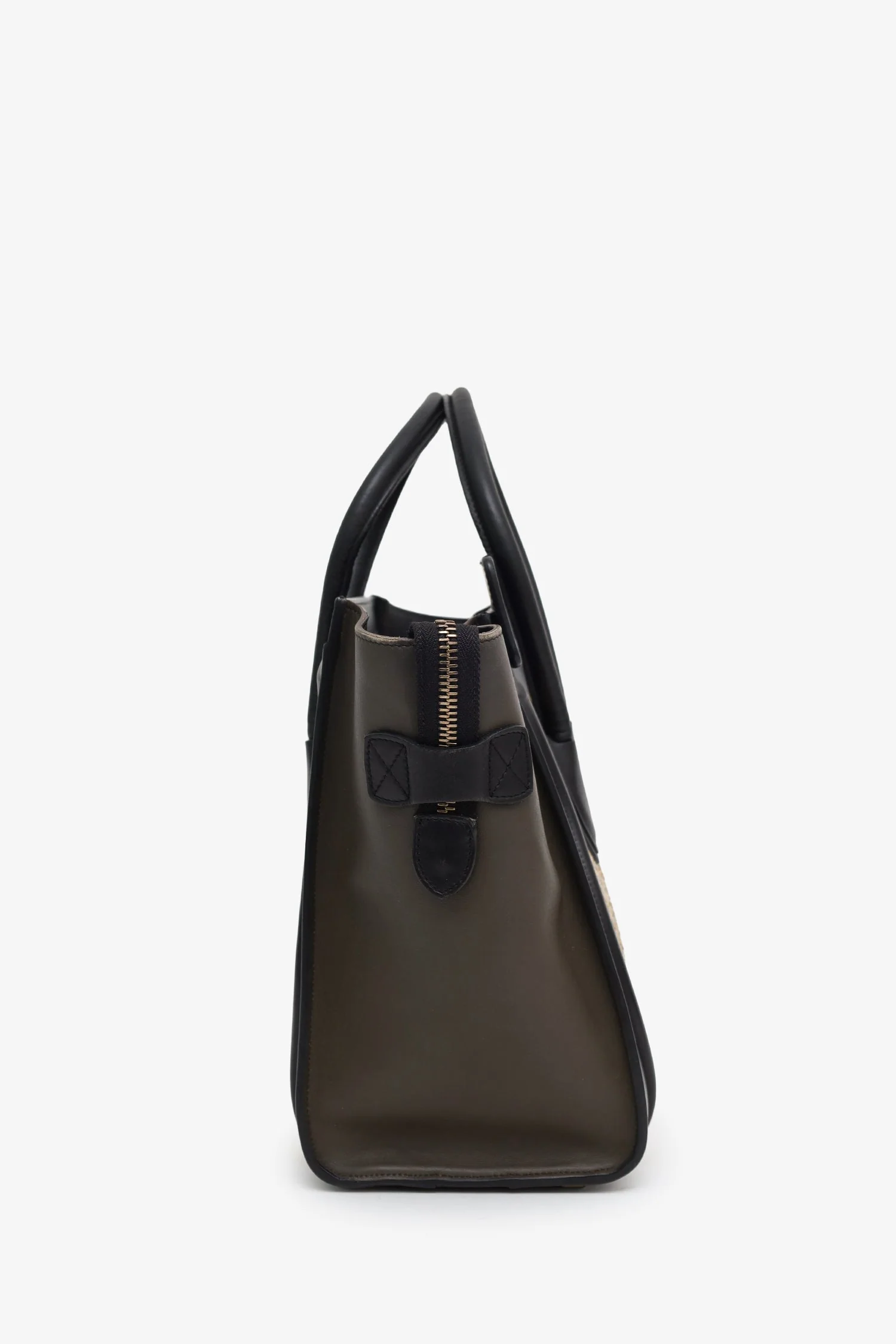 Celine Tricolour Leather/Python Micro Luggage Bag - Image 4