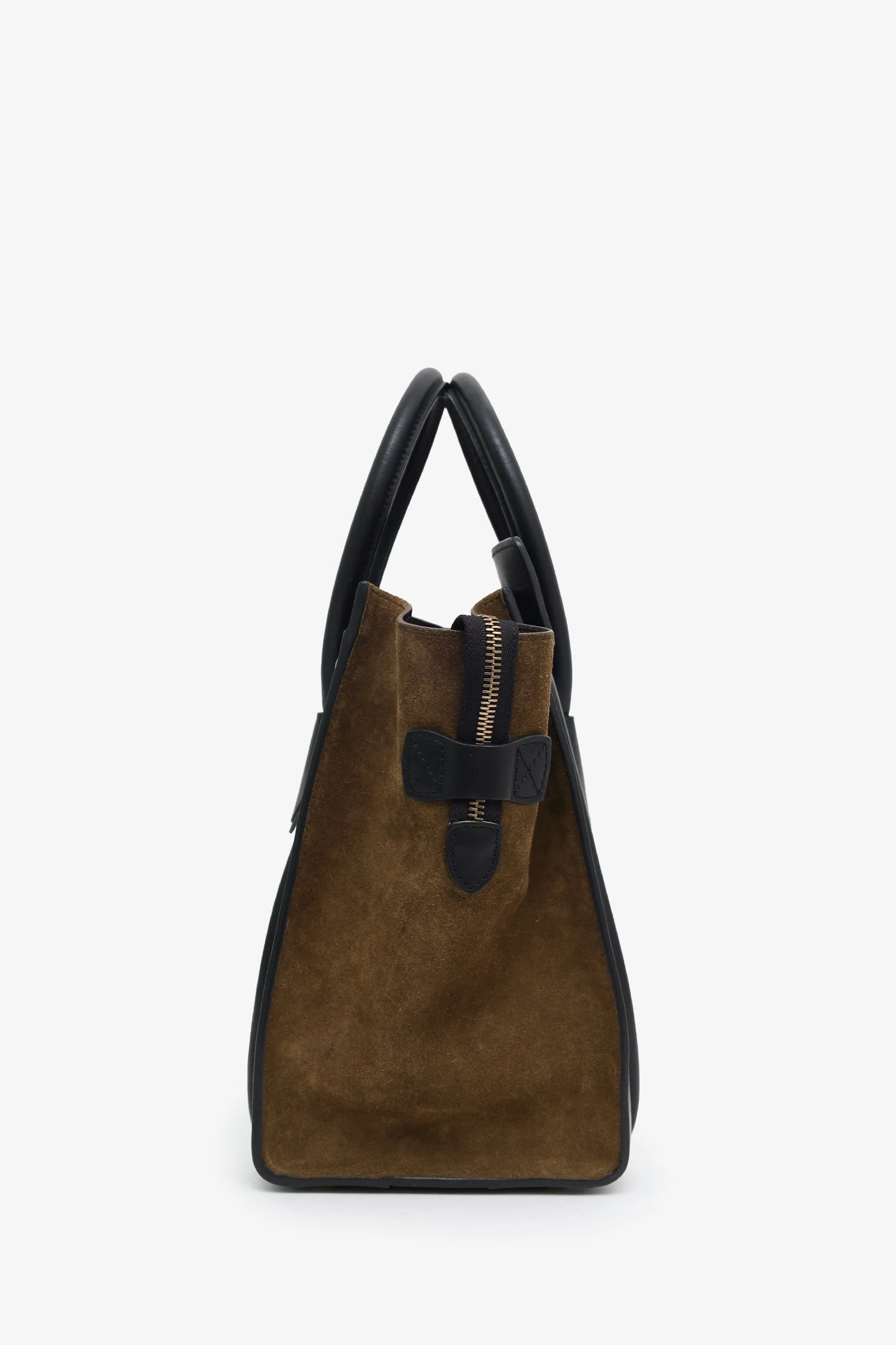 Celine Tricolour Leather/Suede Mini Luggage Tote - Image 4