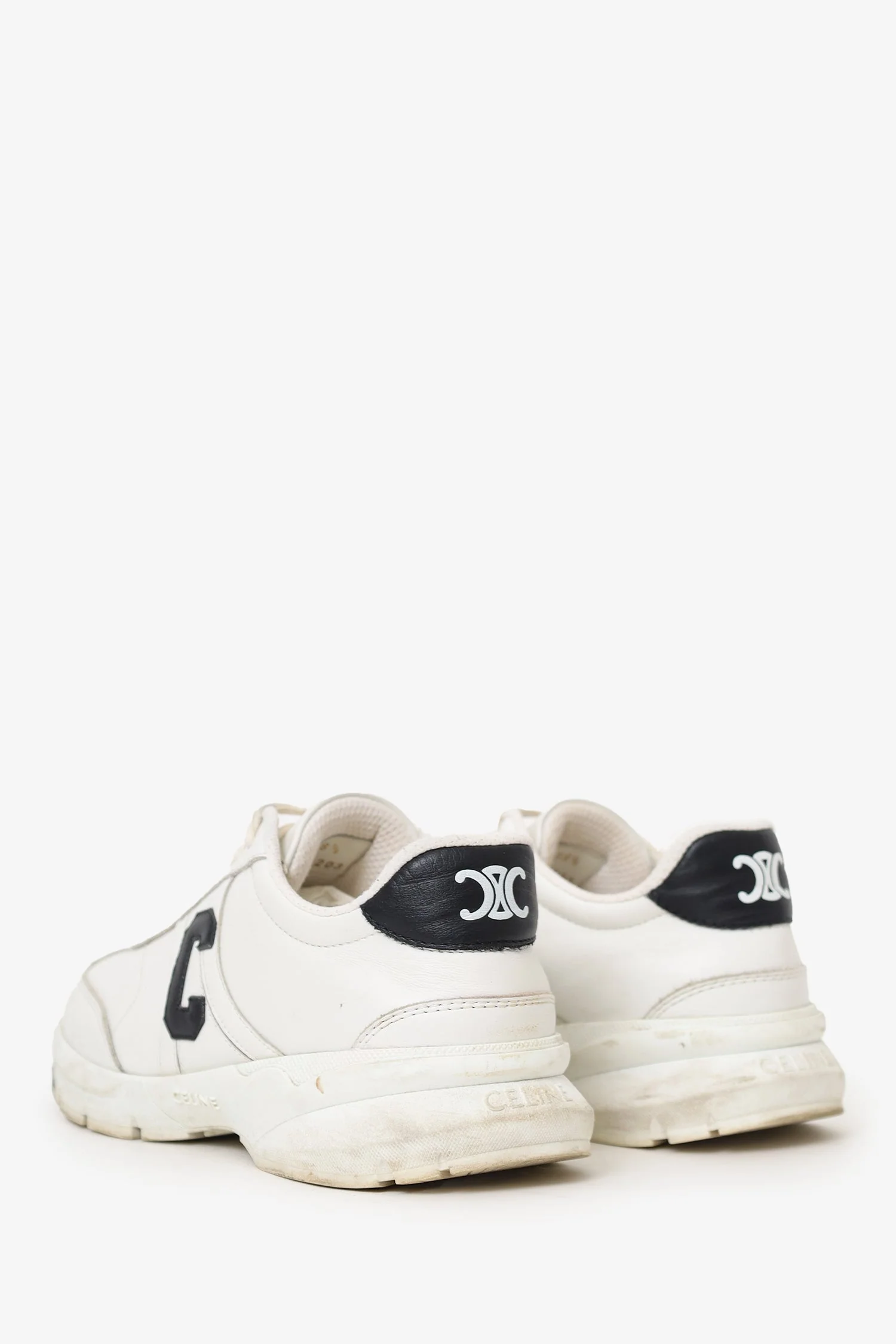Celine White Leather Runner Cr-02 Low Lace-up Sneaker Size 38.5 - Image 4