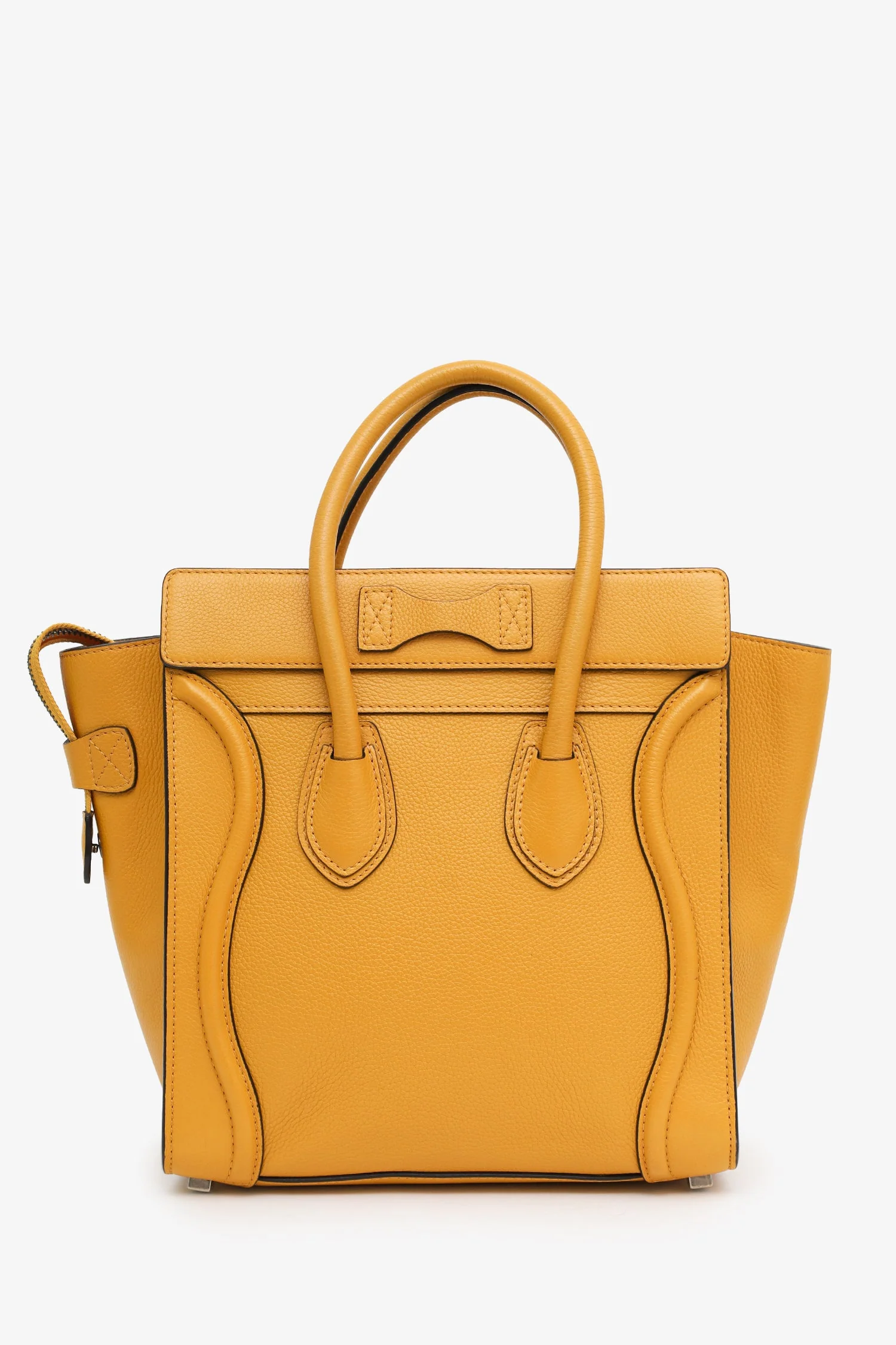 Celine Yellow Grained Calfskin Micro Luggage Tote - Image 2