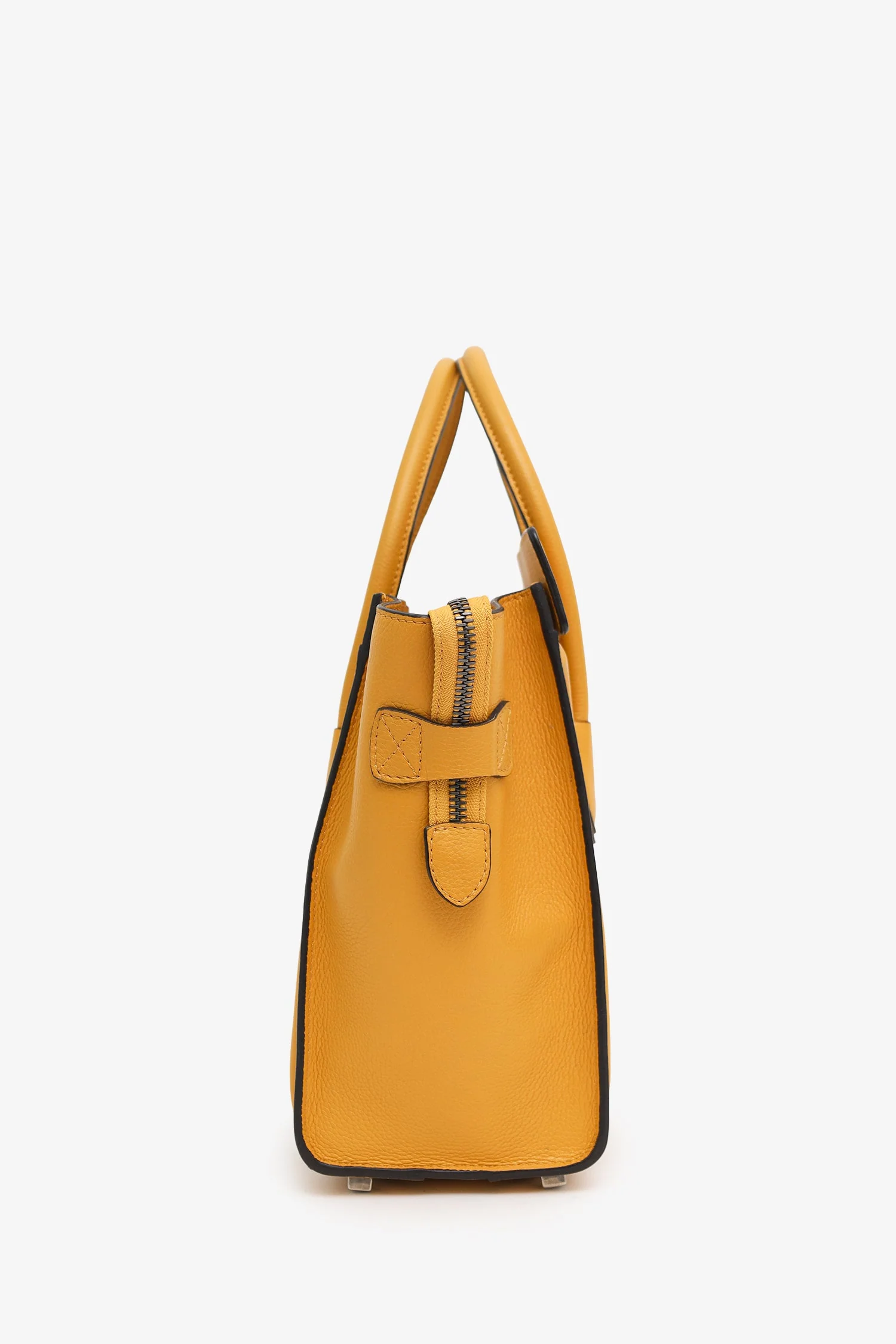 Celine Yellow Grained Calfskin Micro Luggage Tote - Image 4