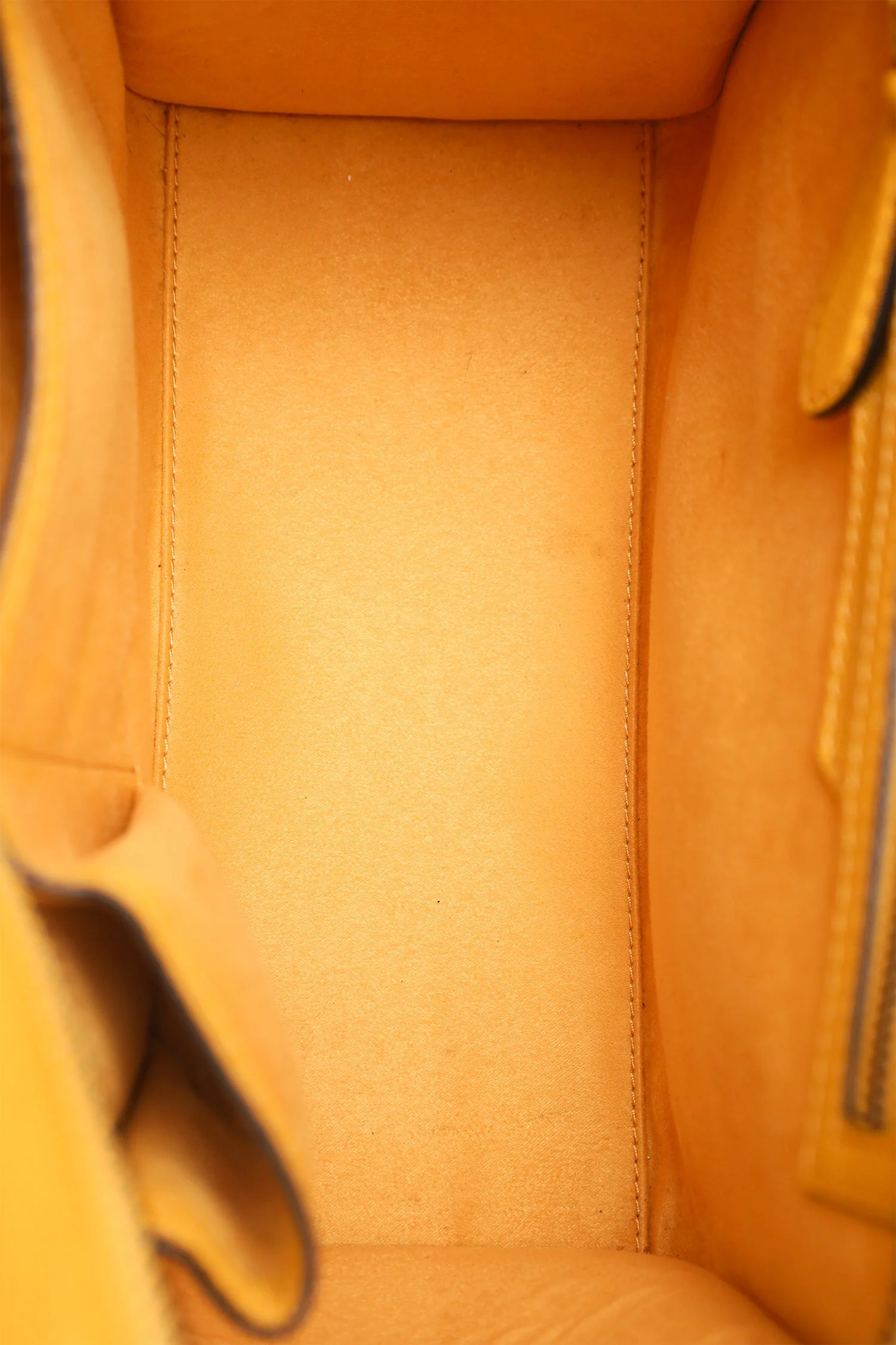 Celine Yellow Grained Calfskin Micro Luggage Tote - Image 6