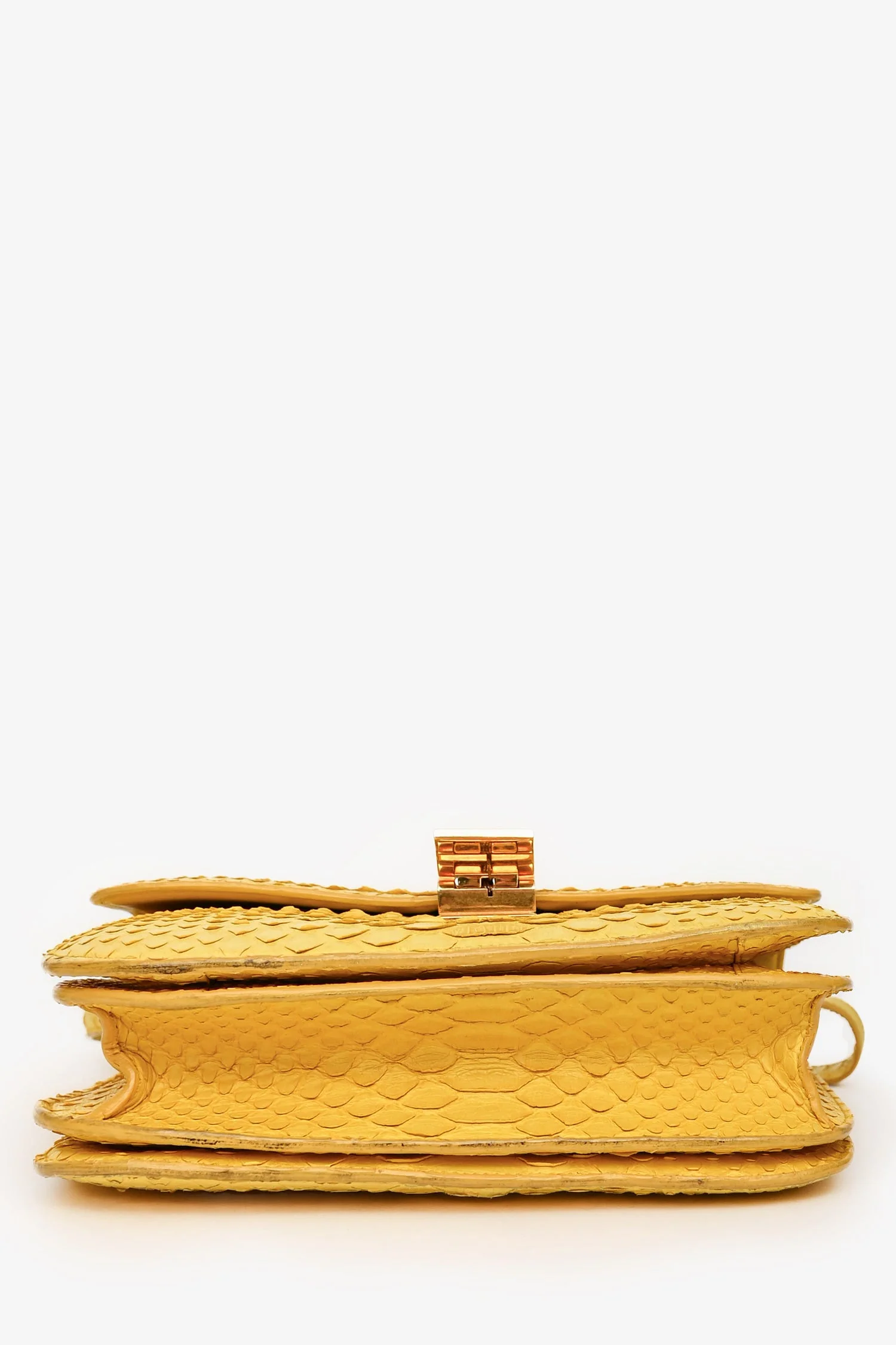 Celine Yellow Python Medium Crossbody Bag (As Is) - Image 5