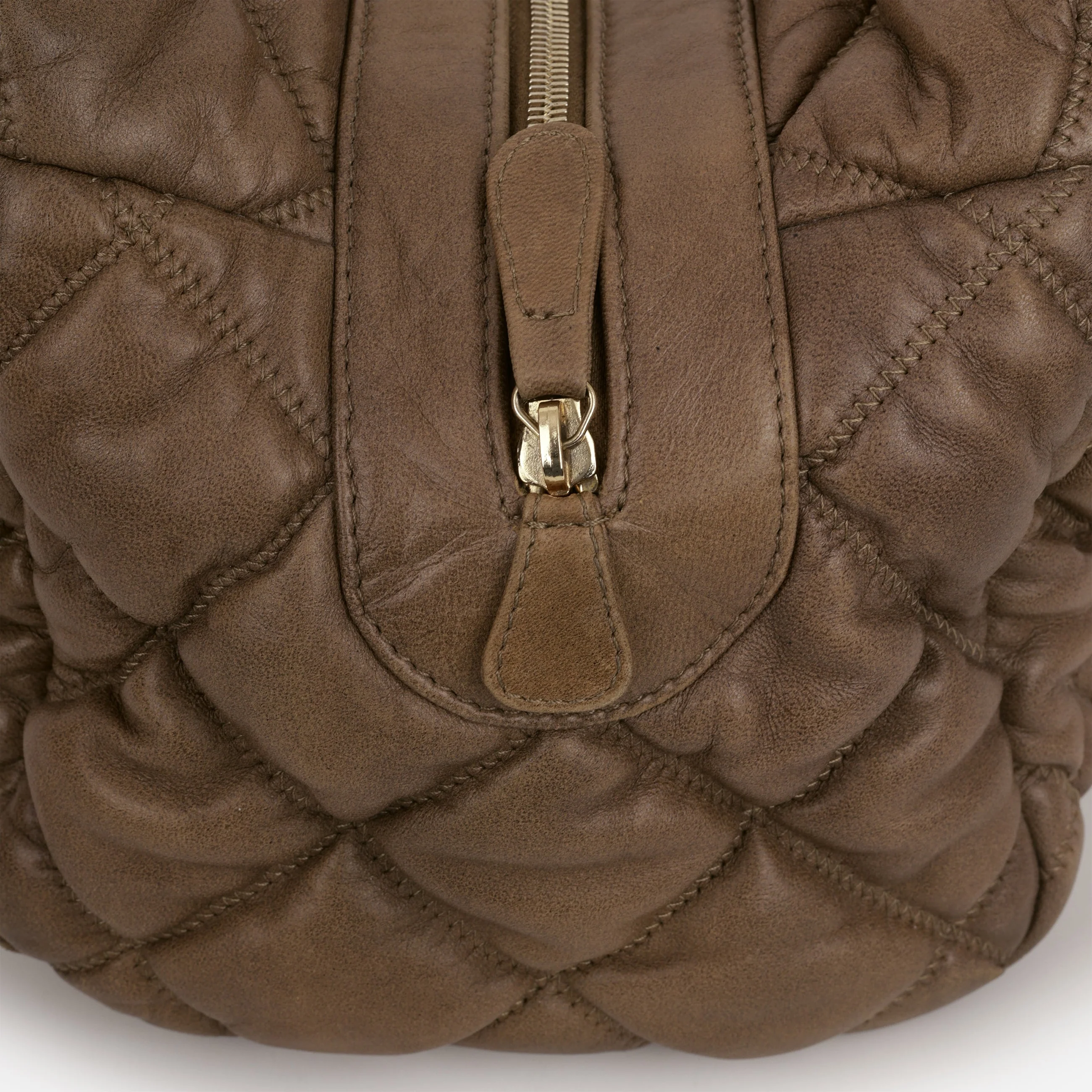 Chanel Bubble Shoulder Bag - Taupe Lambskin | Gold Hardware - Image 10