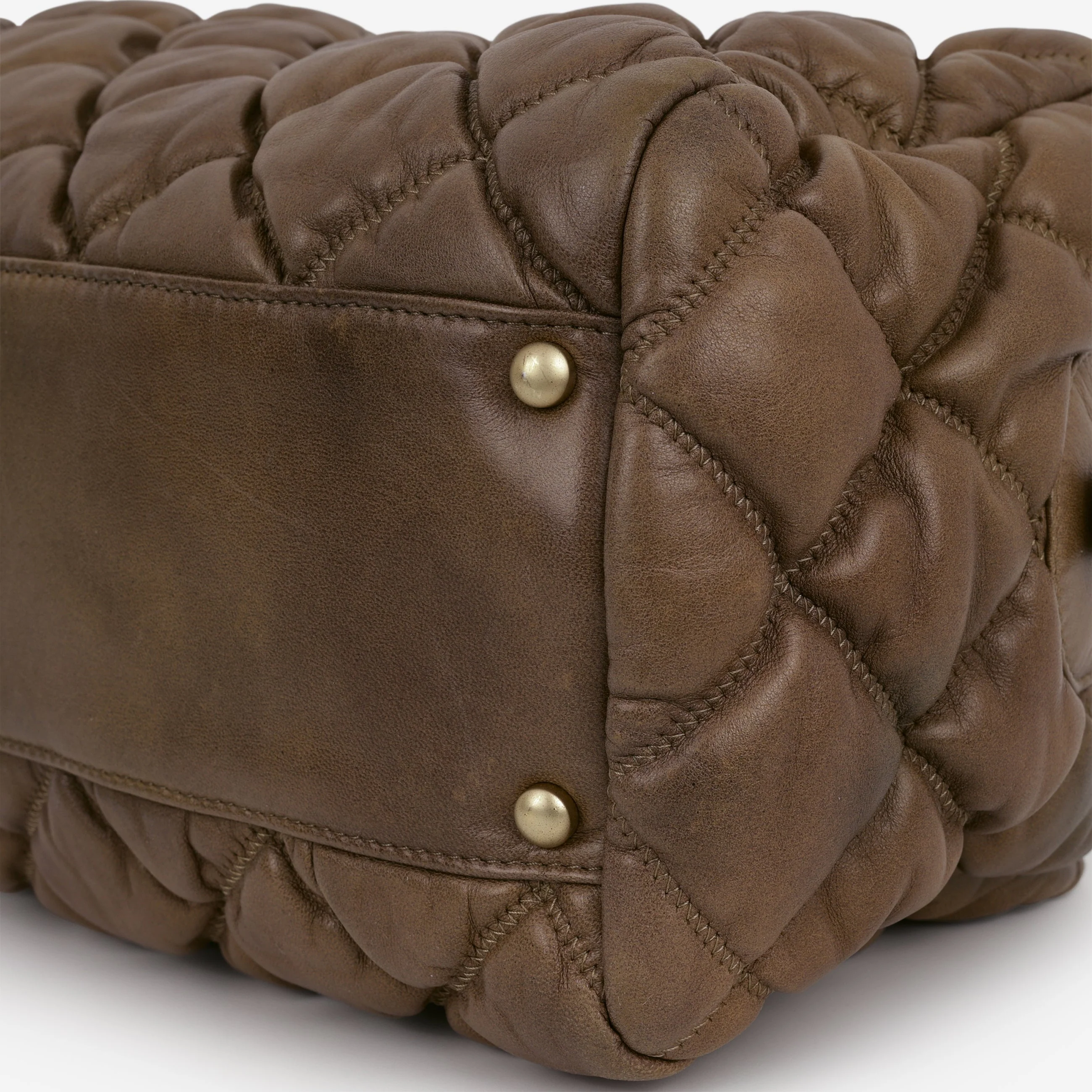 Chanel Bubble Shoulder Bag - Taupe Lambskin | Gold Hardware - Image 5