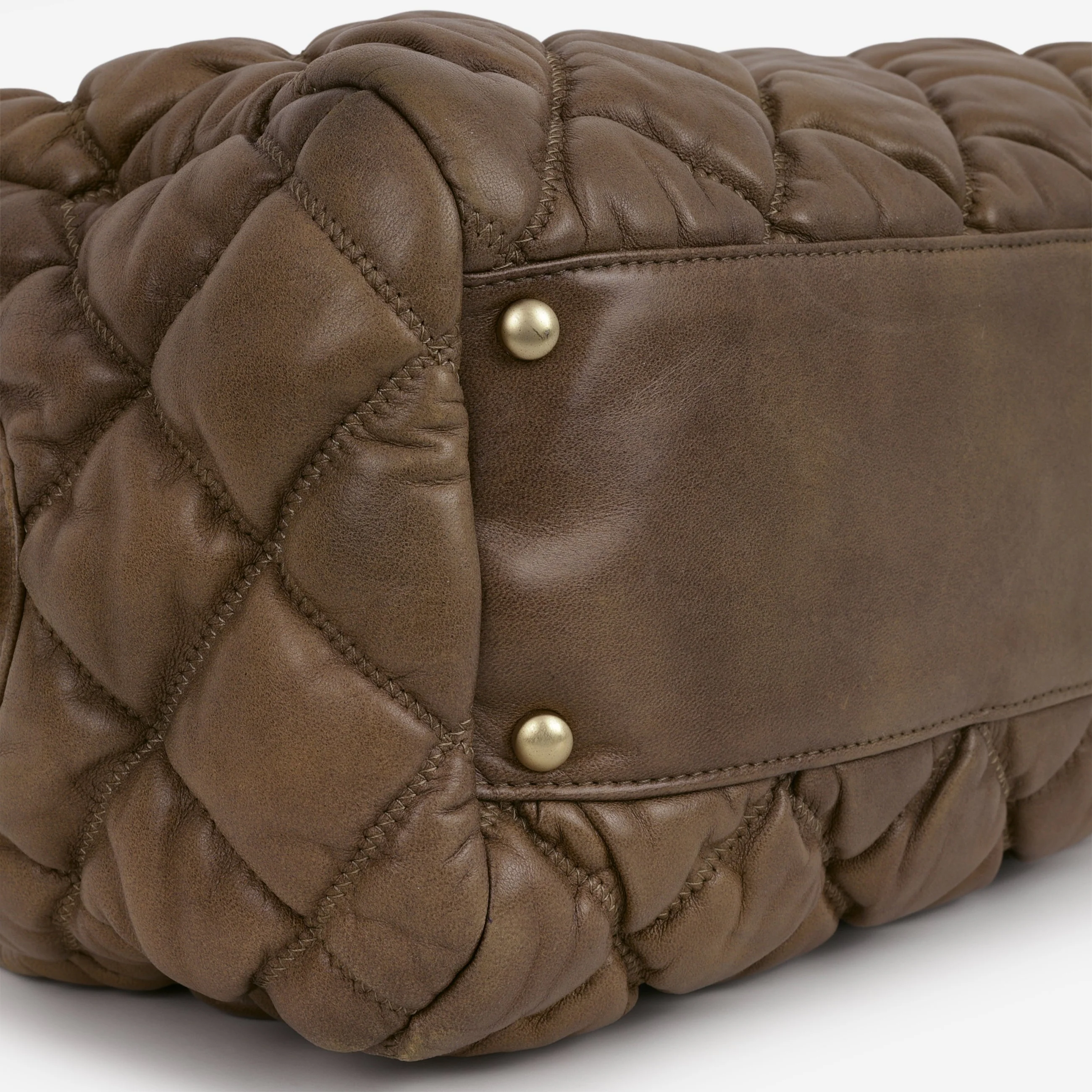 Chanel Bubble Shoulder Bag - Taupe Lambskin | Gold Hardware - Image 7