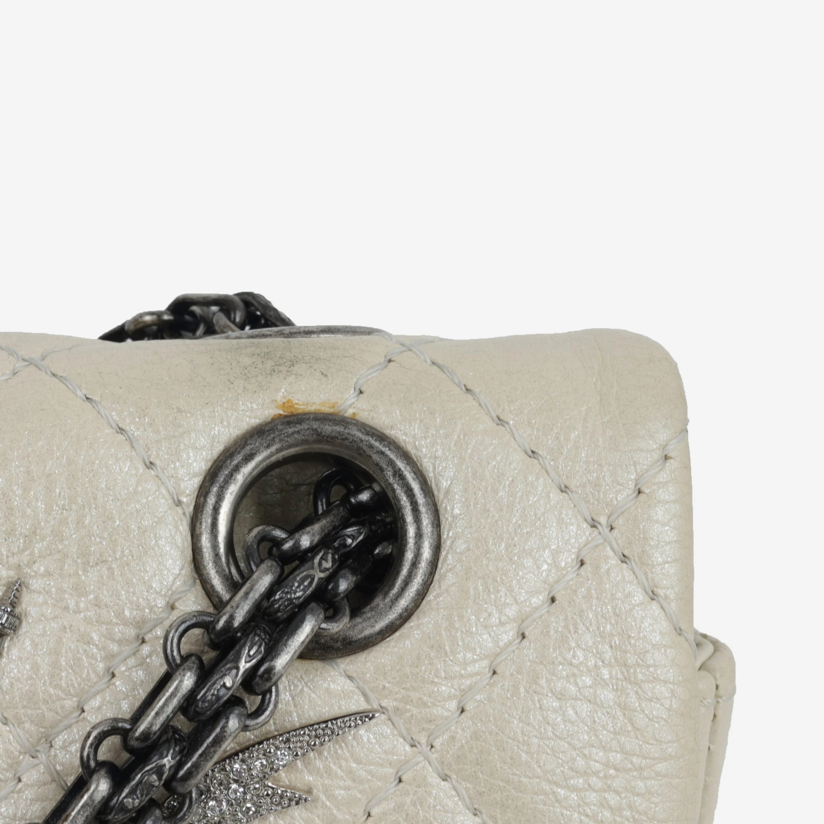 Chanel 2.55 Re-issue 225 Lucky Charms - Ivory Calfskin | Rhodium Hardware - Image 9