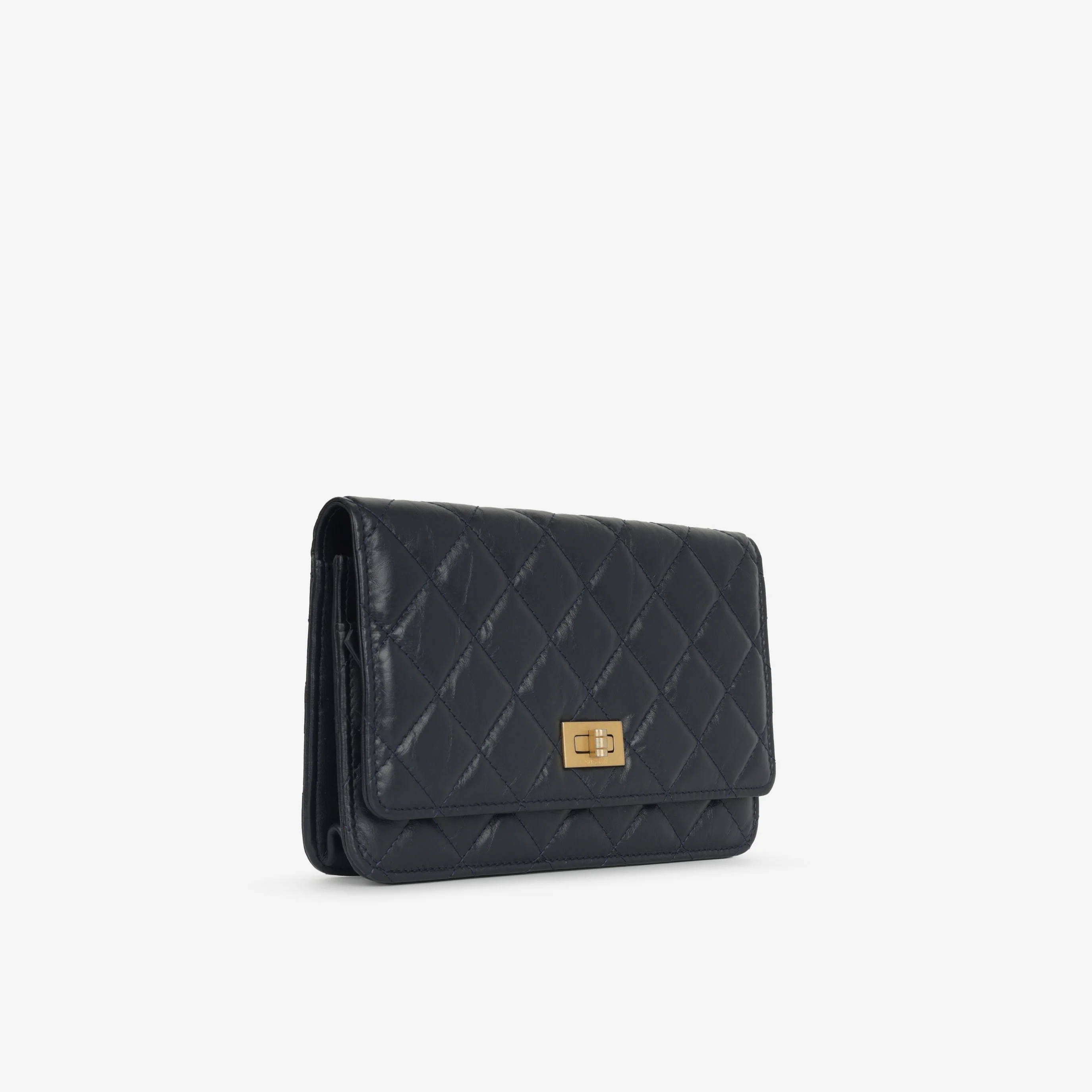 Chanel 2.55 Re-issue Wallet on Chain - Navy Calfskin | Gold Hardware - Image 2