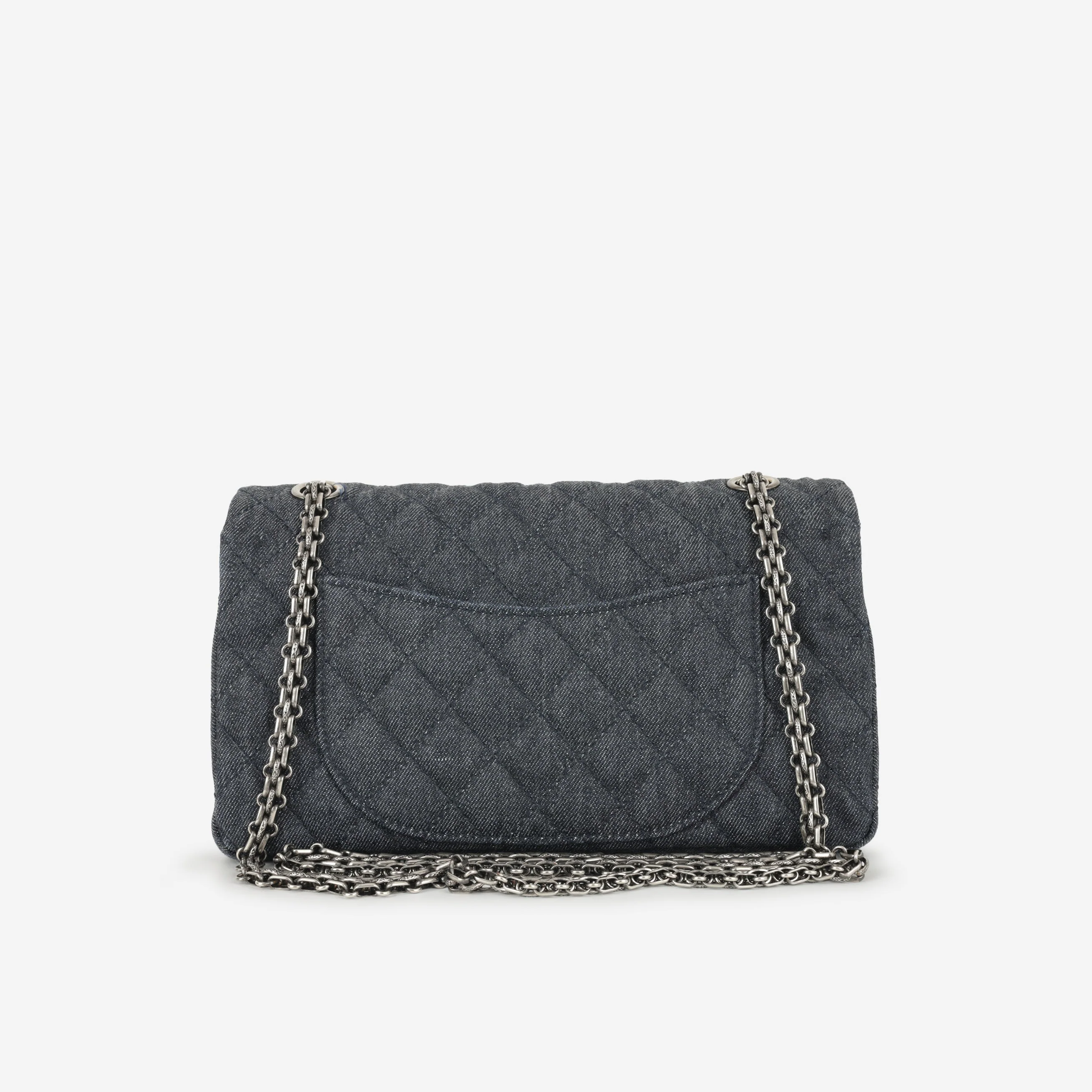 Chanel 2.55 Reissue 225 - Indigo Denim | Ruthenium Hardware - Image 3