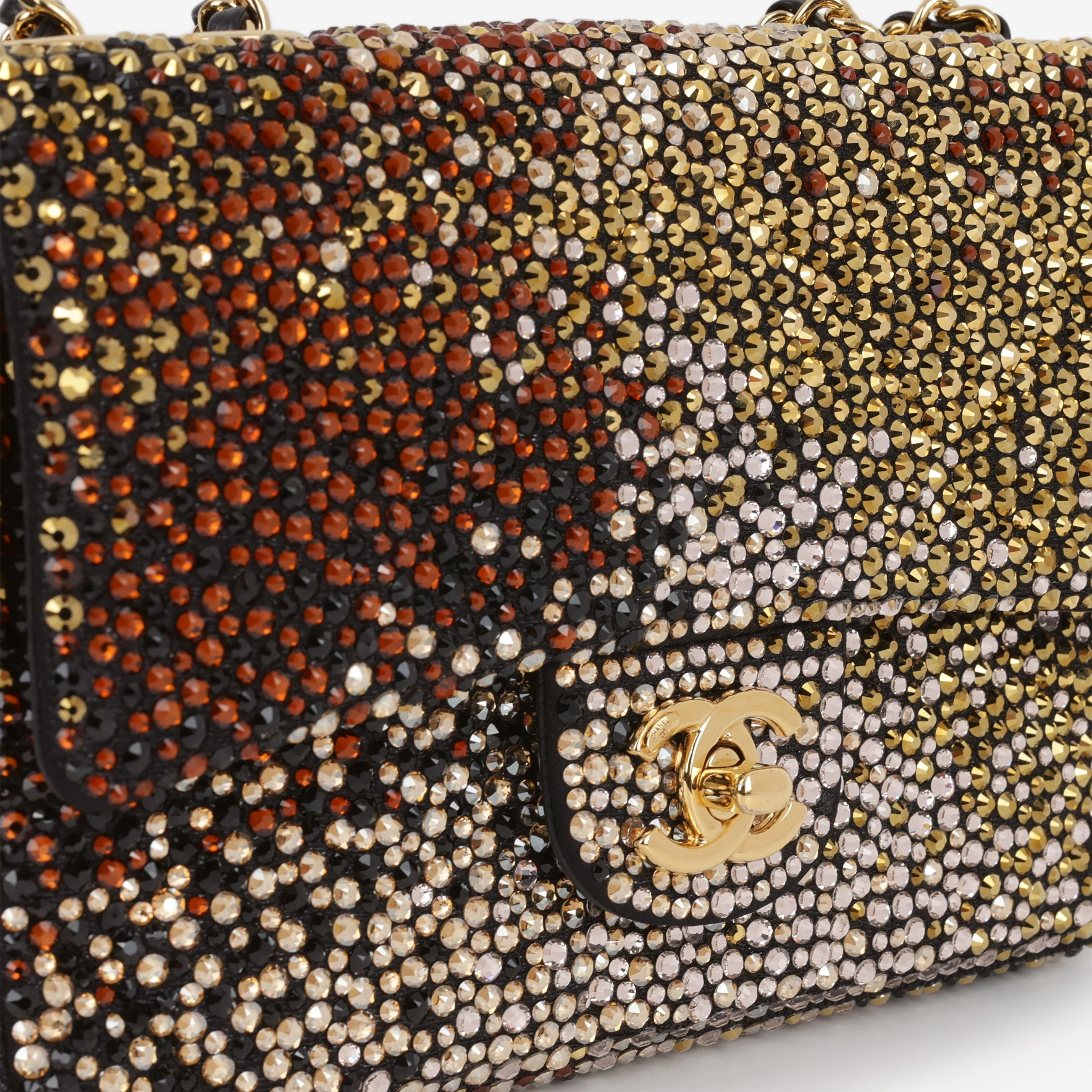 Chanel 2025 Mini Flap Evening Bag - Multi Strass | Gold Hardware - Image 8