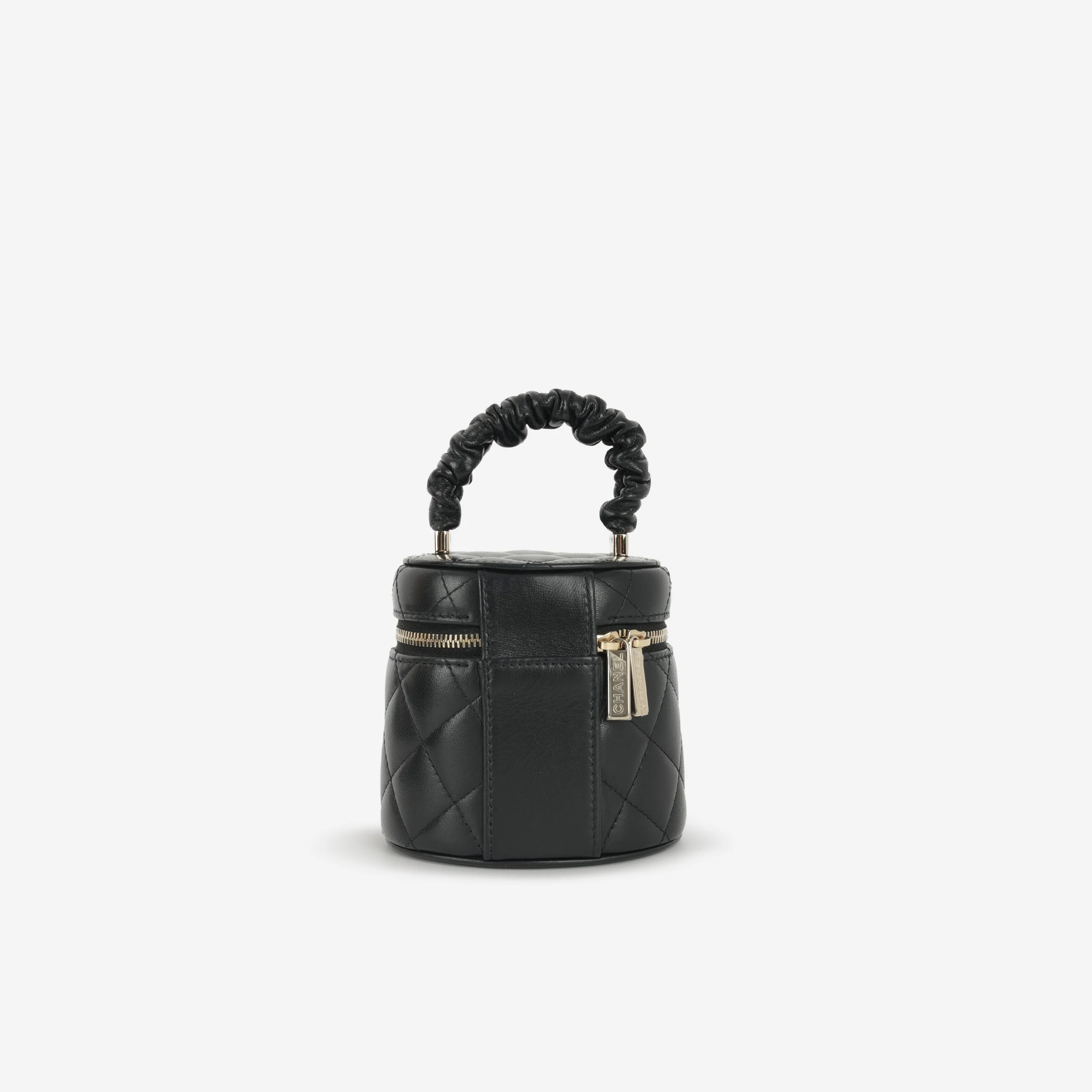 Chanel 22s Mini Top Handle Vanity - Black Lambskin | Champagne Gold Hardware - Image 2