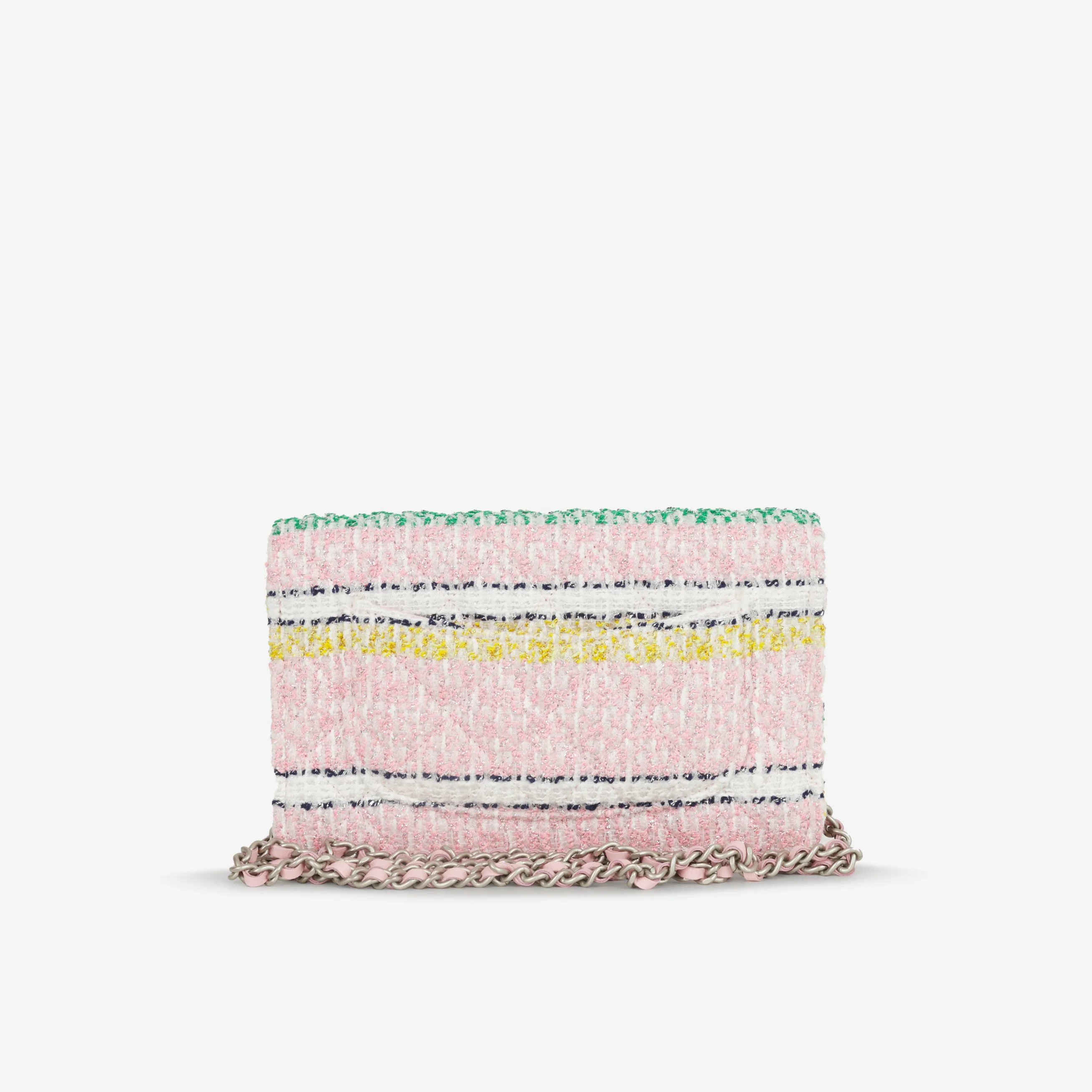 Chanel 24s Classic Wallet on Chain - Mixed Tweed | Silver Hardware - Image 2
