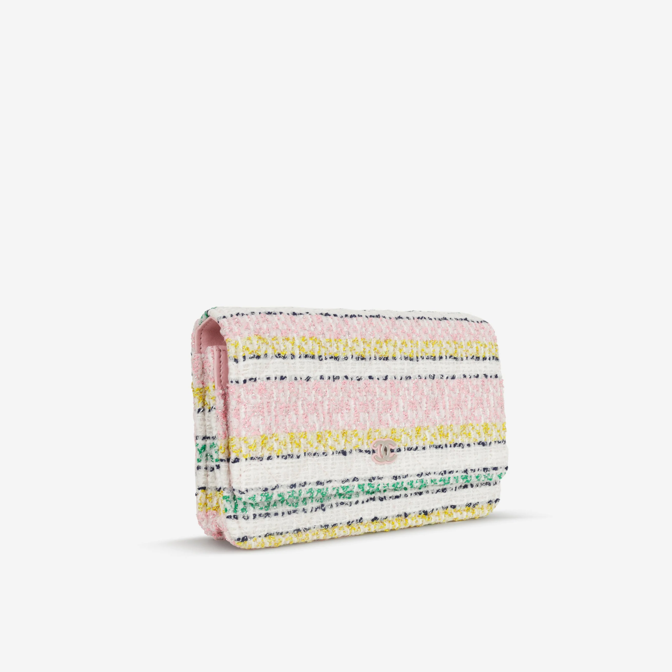Chanel 24s Classic Wallet on Chain - Mixed Tweed | Silver Hardware - Image 3
